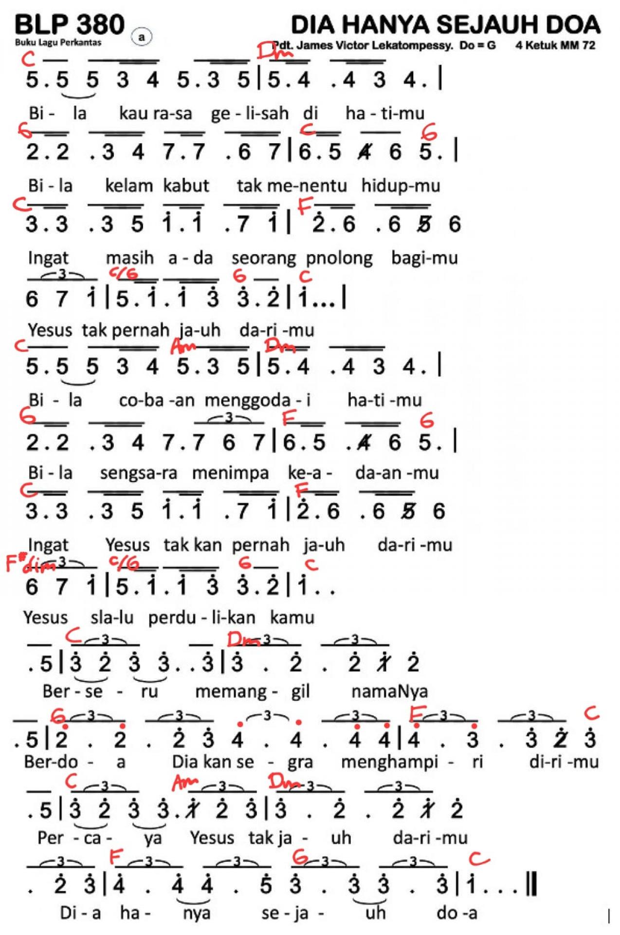 Partitur Chord BLP 380