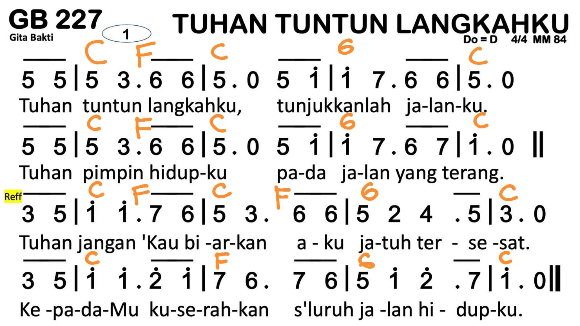 Partitur Chord GB 227
