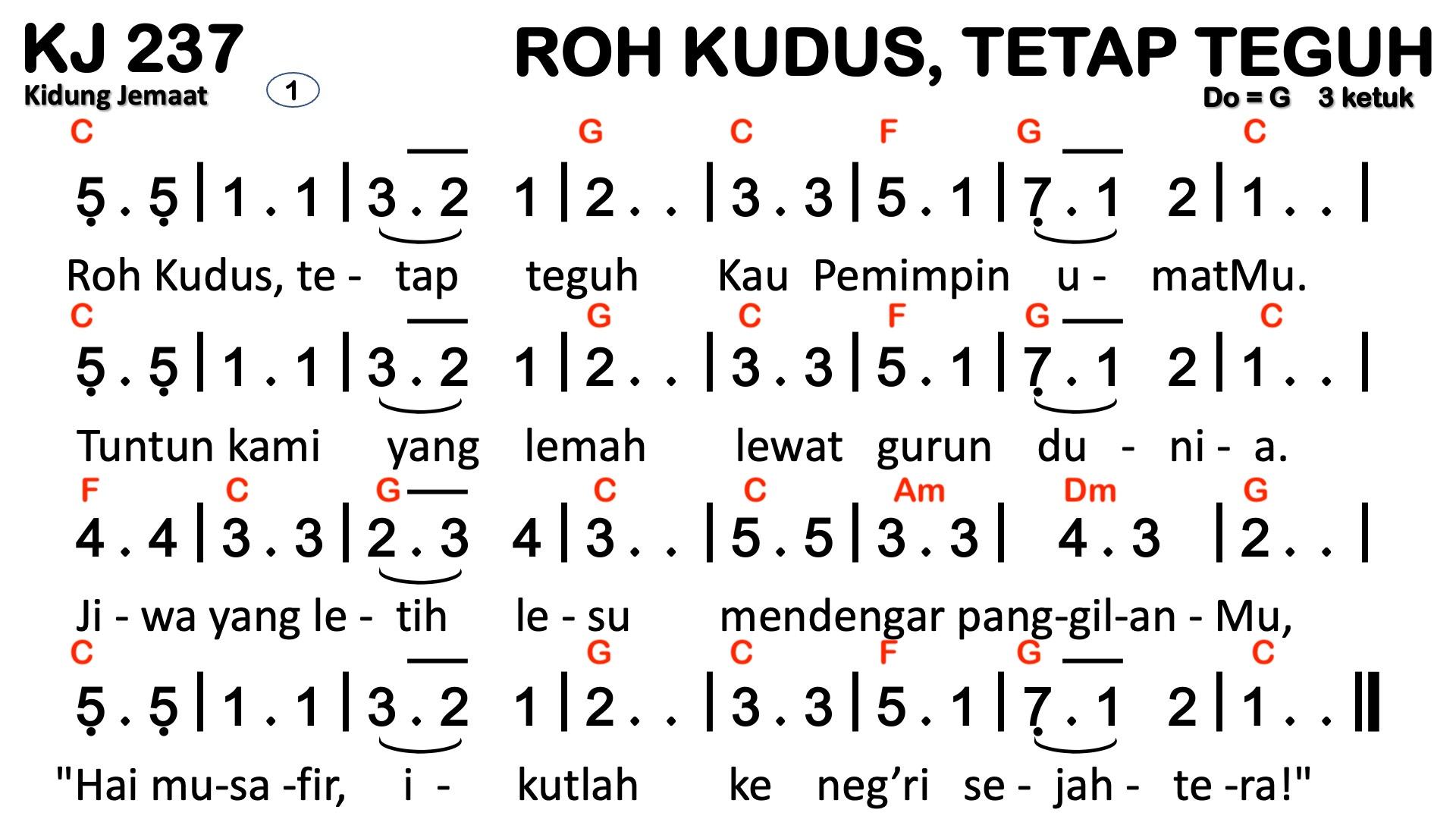Partitur Chord KJ 237