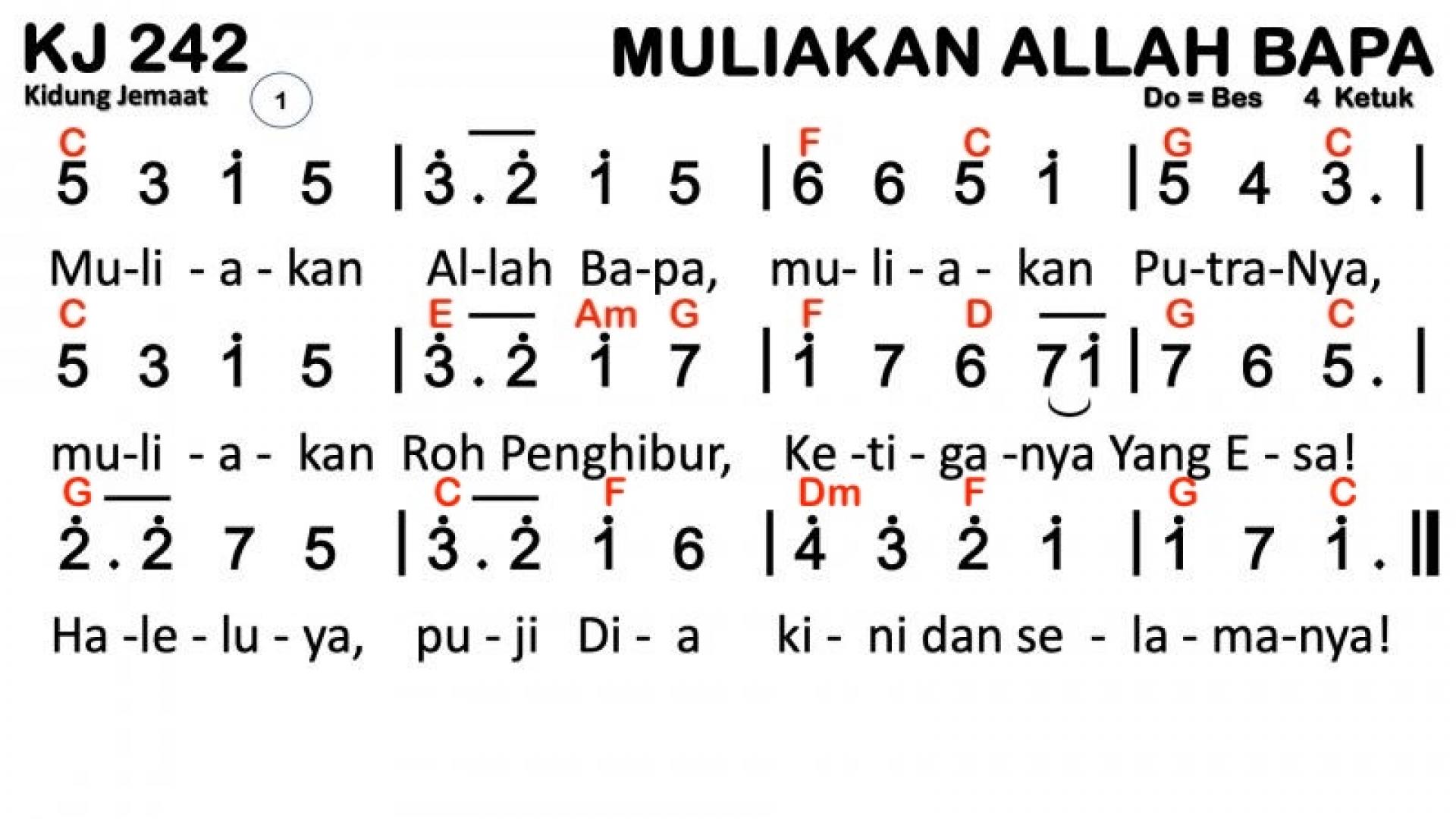 Partitur Chord KJ 242