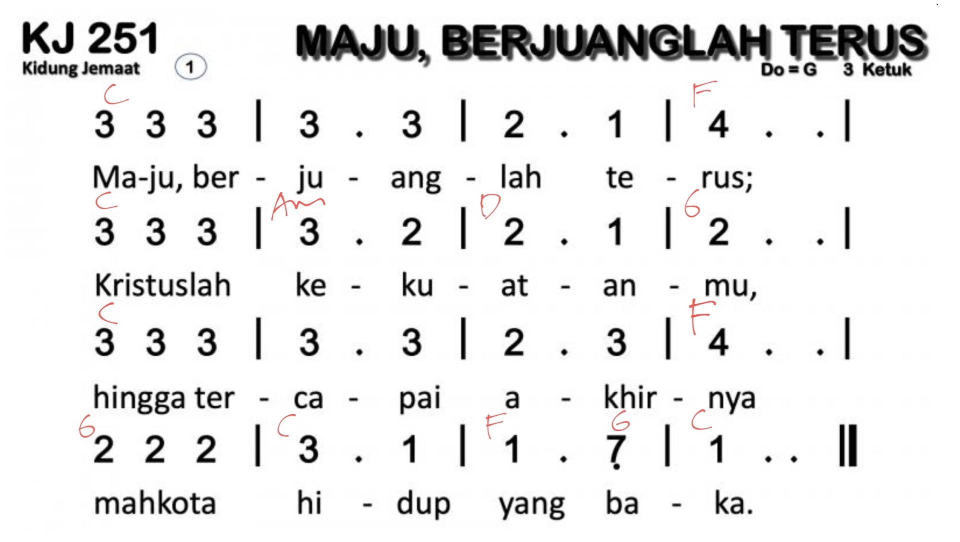 Partitur Chord KJ 251