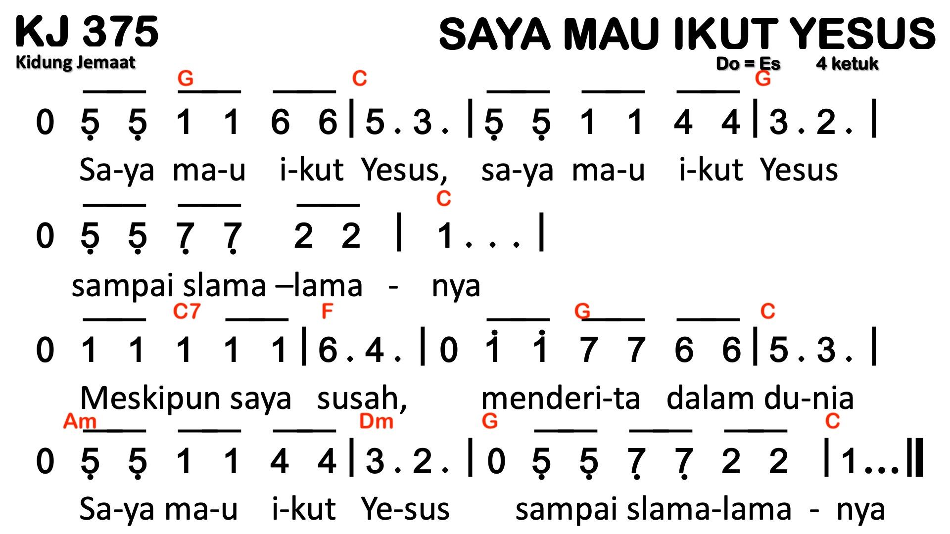 Partitur Chord KJ 375