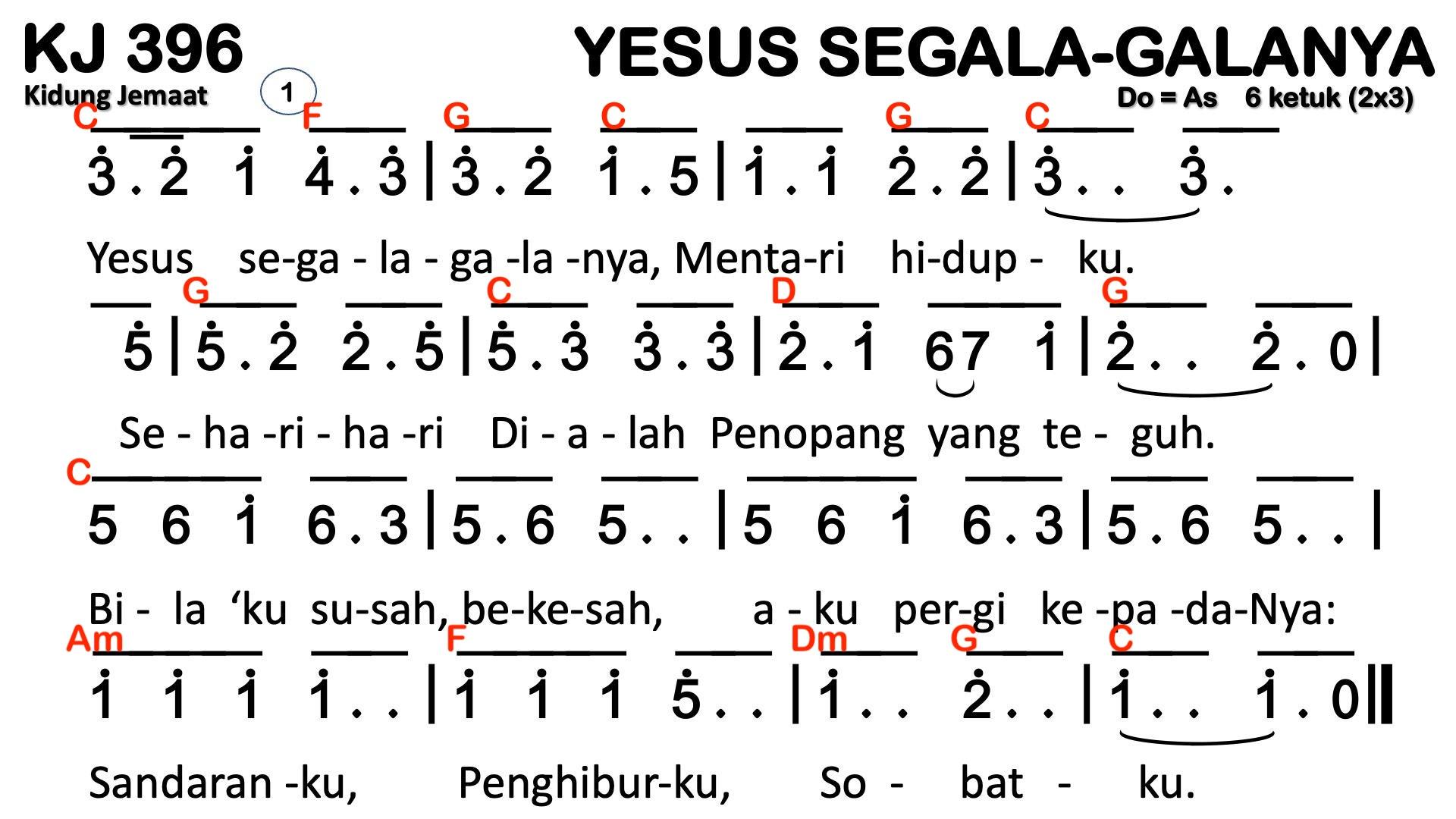 Partitur Chord KJ 396