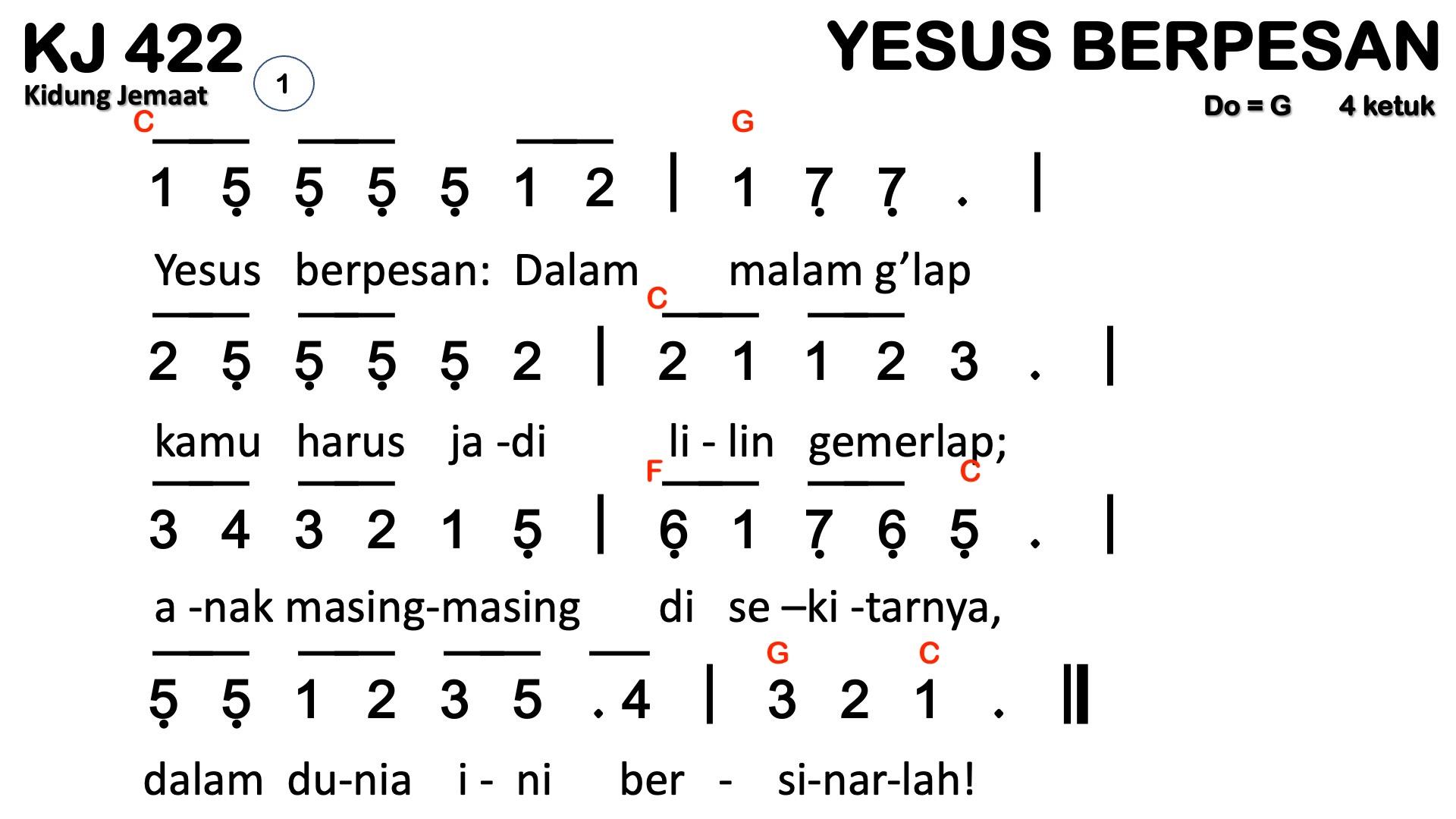 Partitur Chord KJ 422