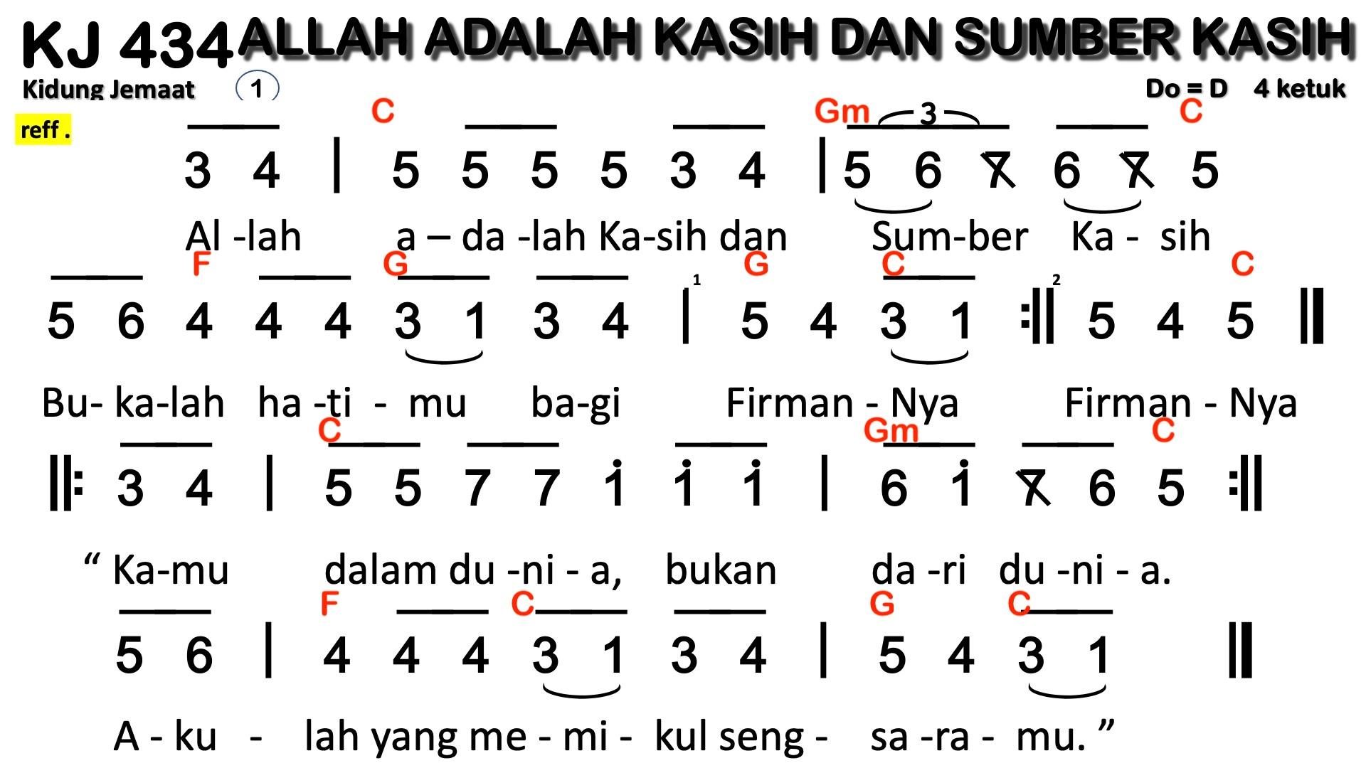 Partitur Chord KJ 434