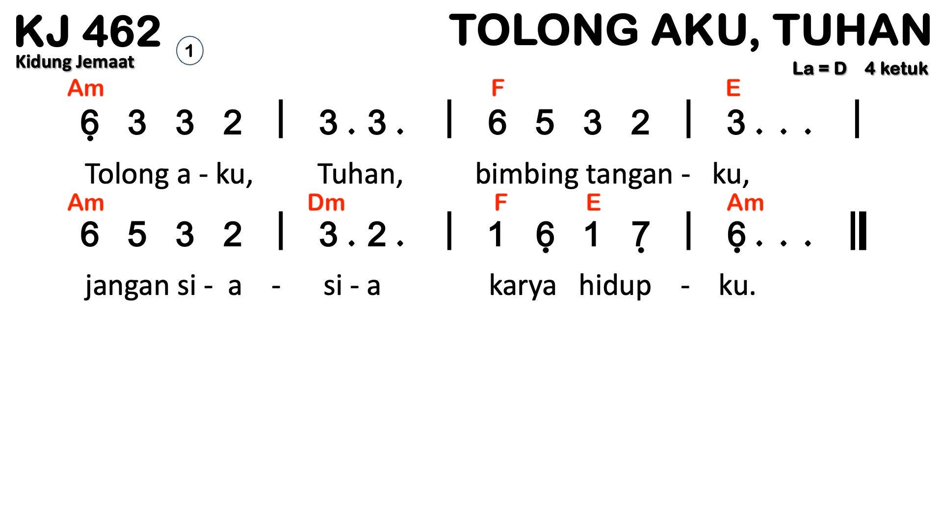 Partitur Chord KJ 462