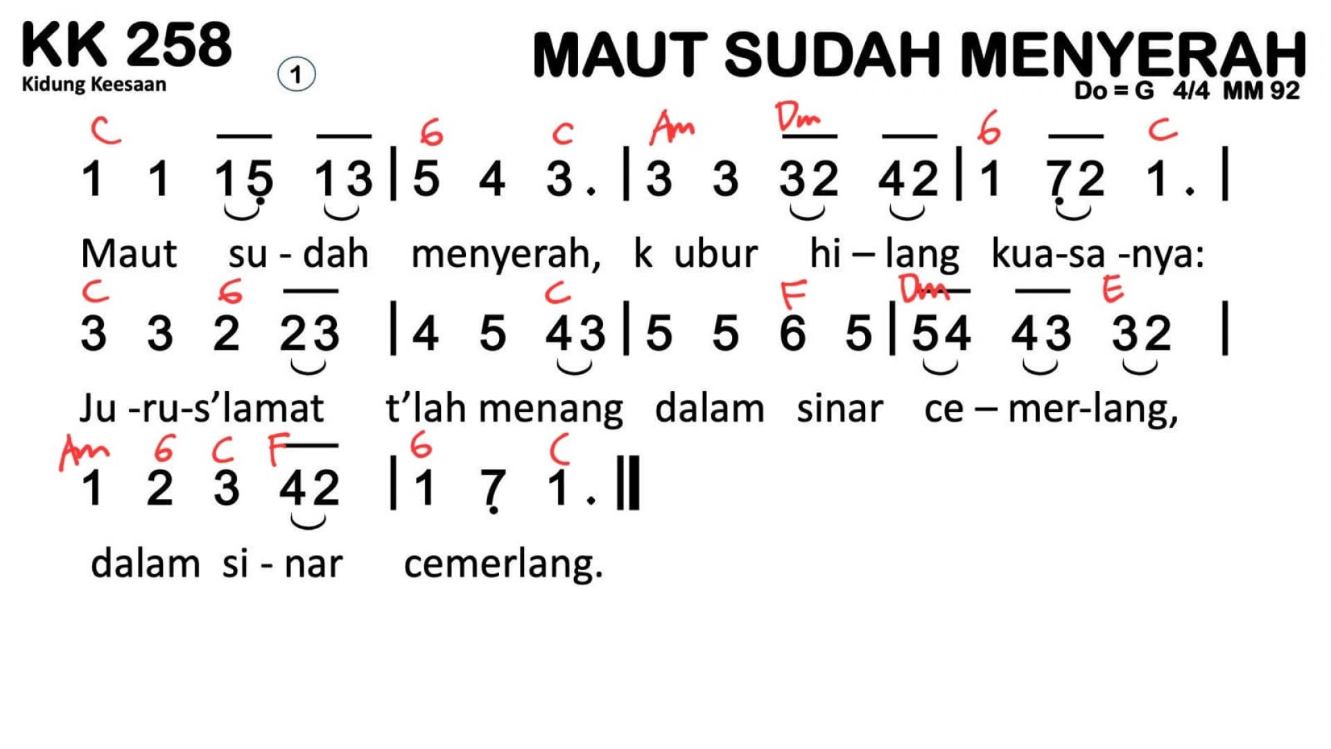 Partitur Chord KK 258