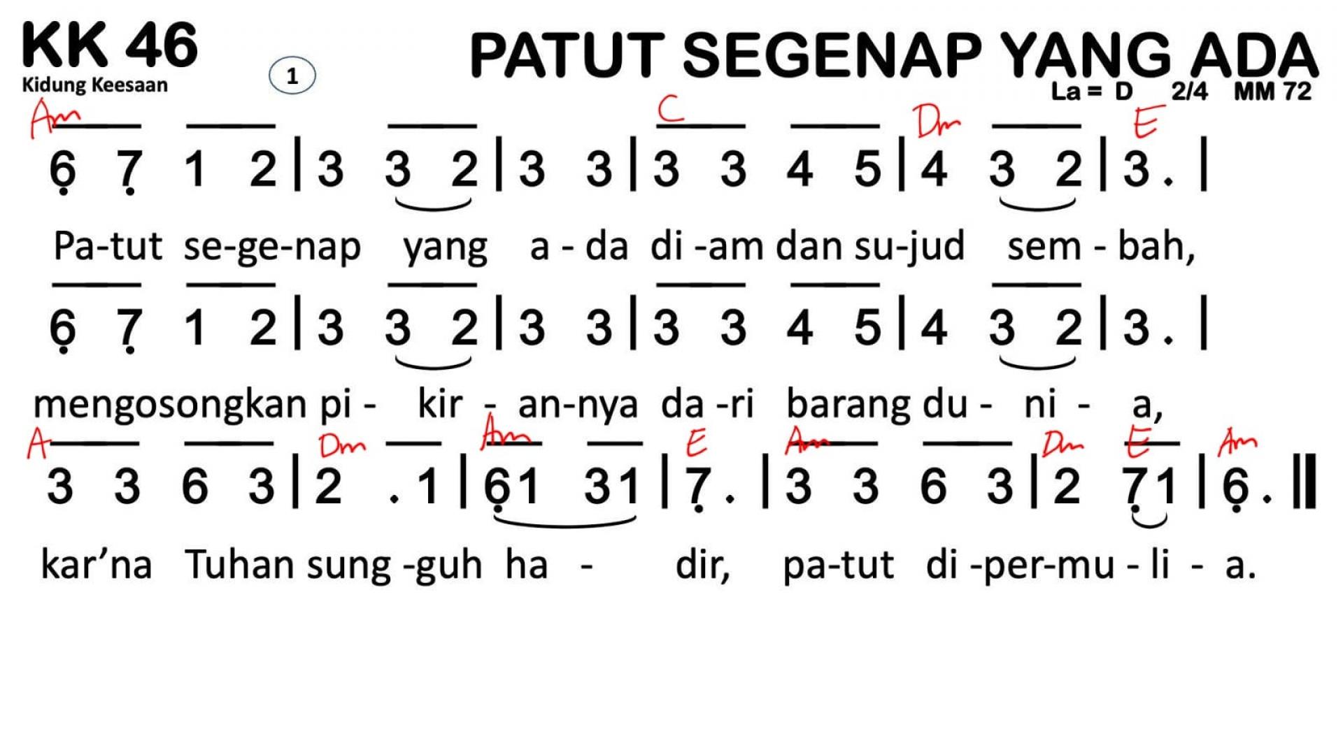 Partitur Chord KK 46