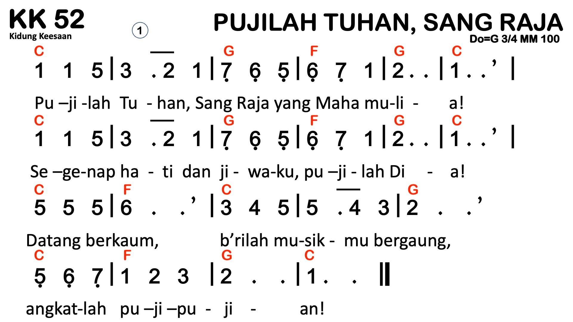 Partitur Chord KK 52