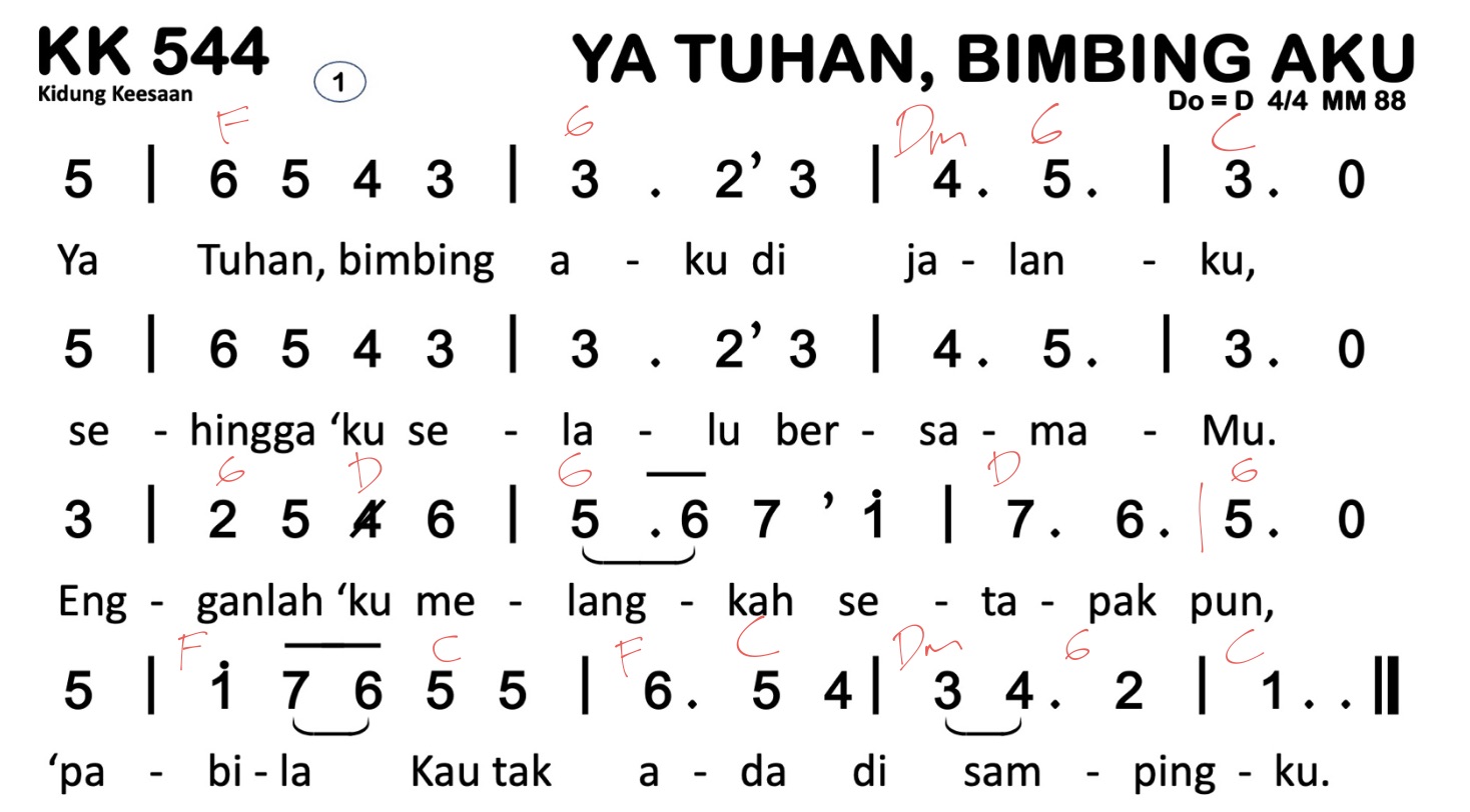 Partitur Chord KK 544
