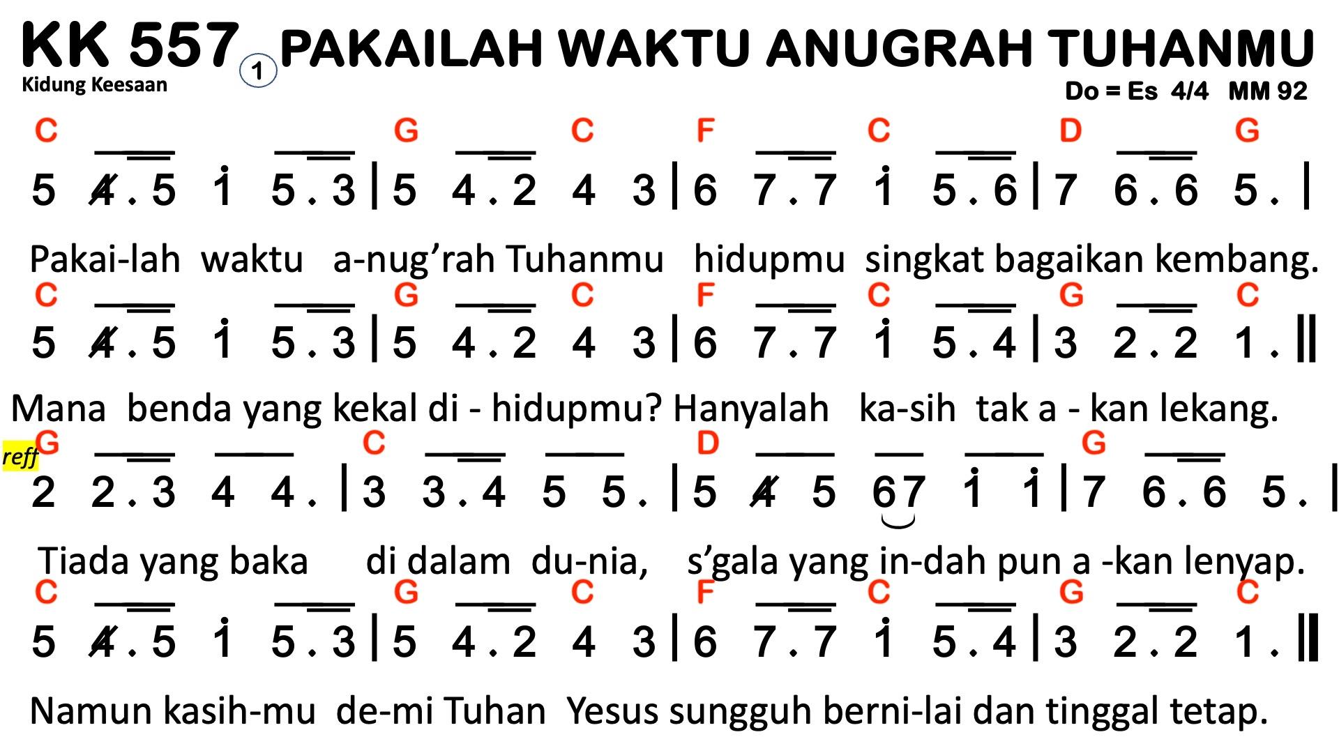 Partitur Chord KK 557