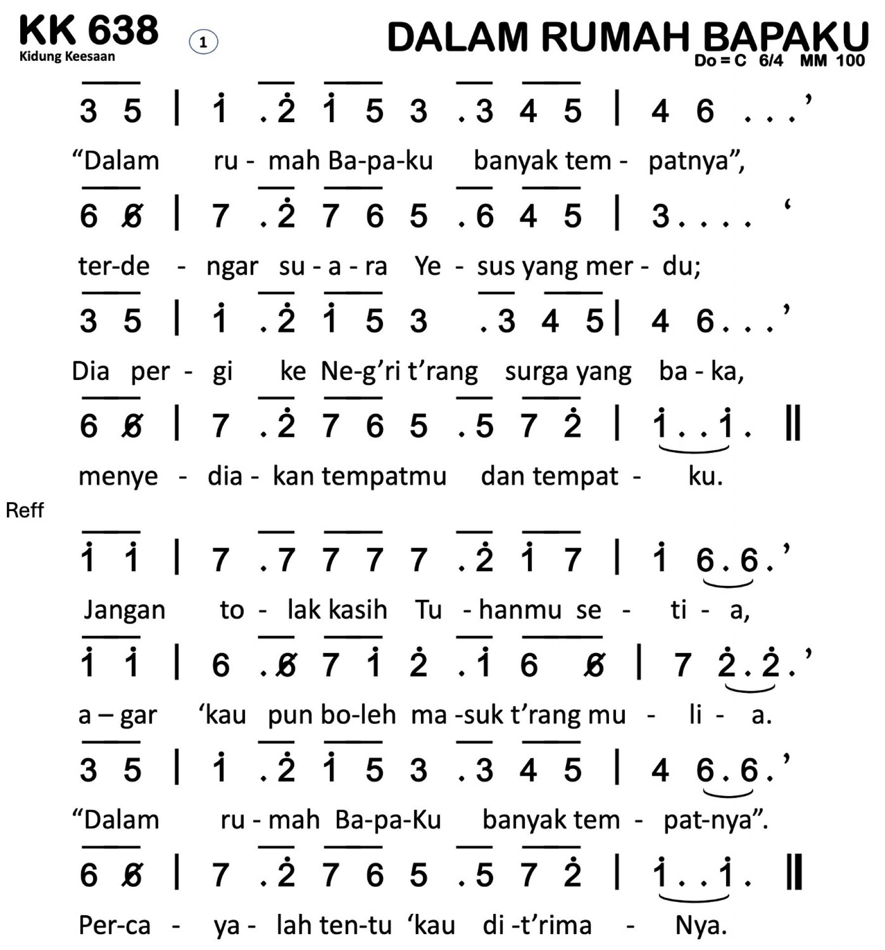 Partitur Chord KK 638