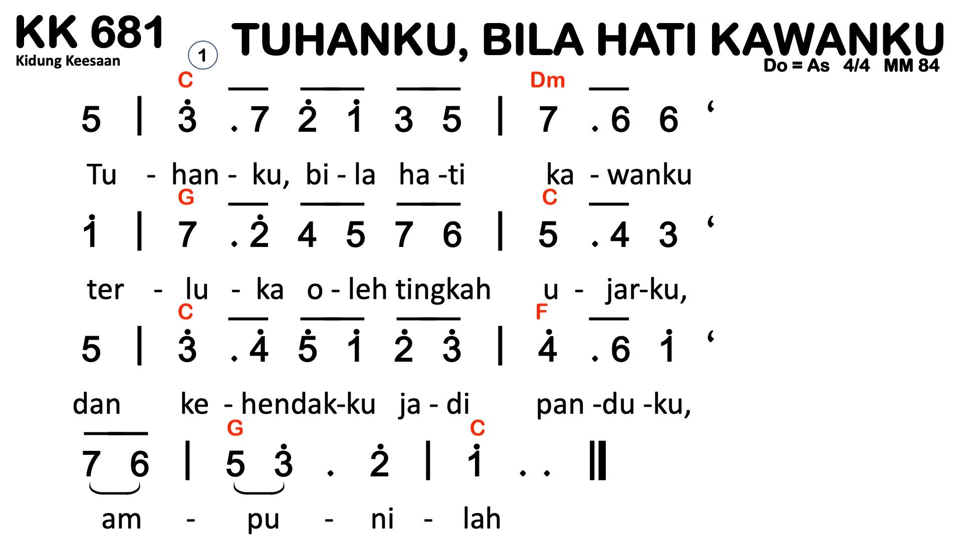 Partitur Chord KK 681