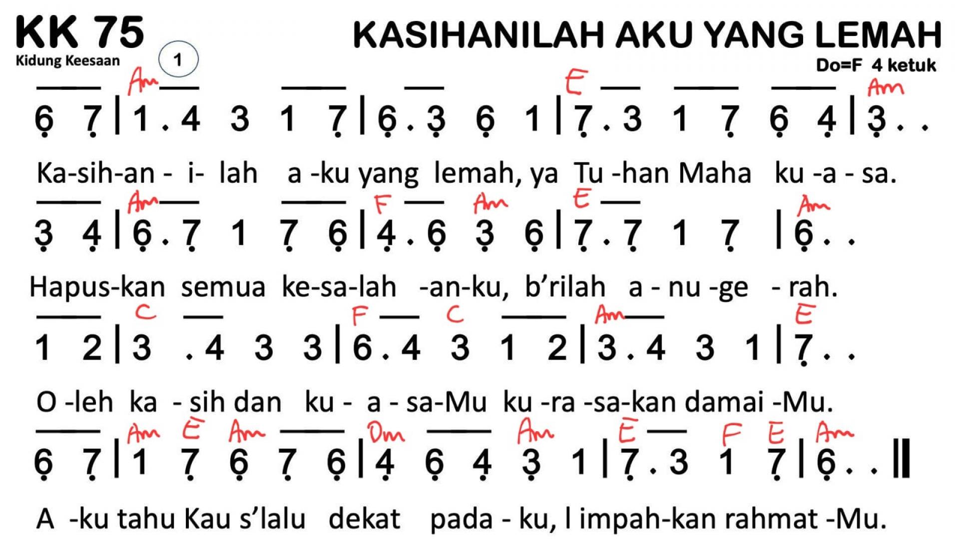 Partitur Chord KK 75
