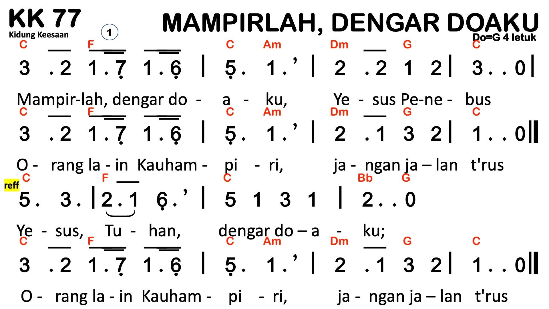 Partitur Chord KK 77