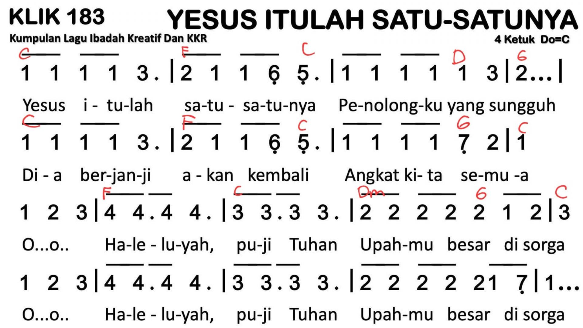 Partitur Chord KLIK 183