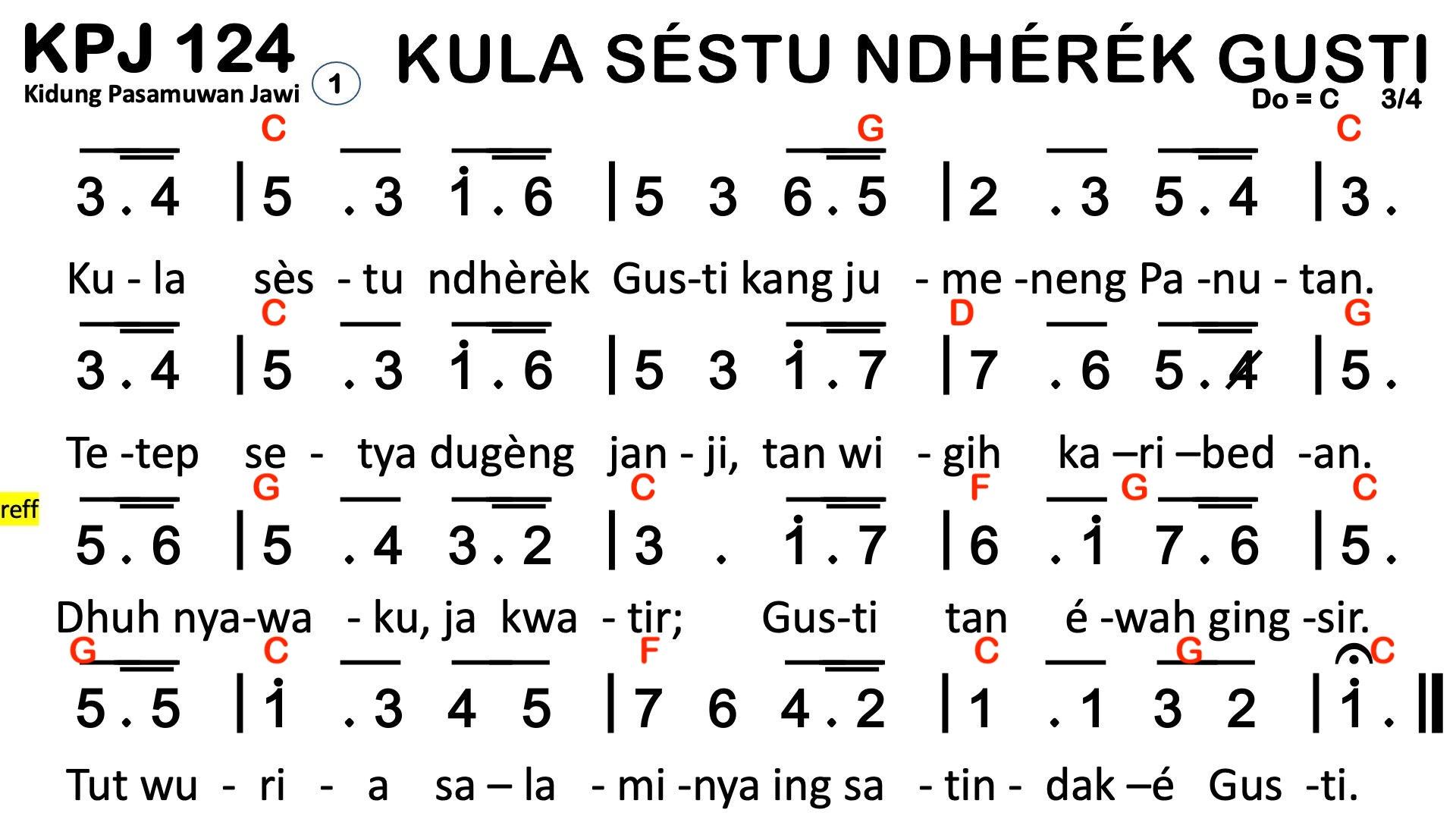 Partitur Chord KPJ 124
