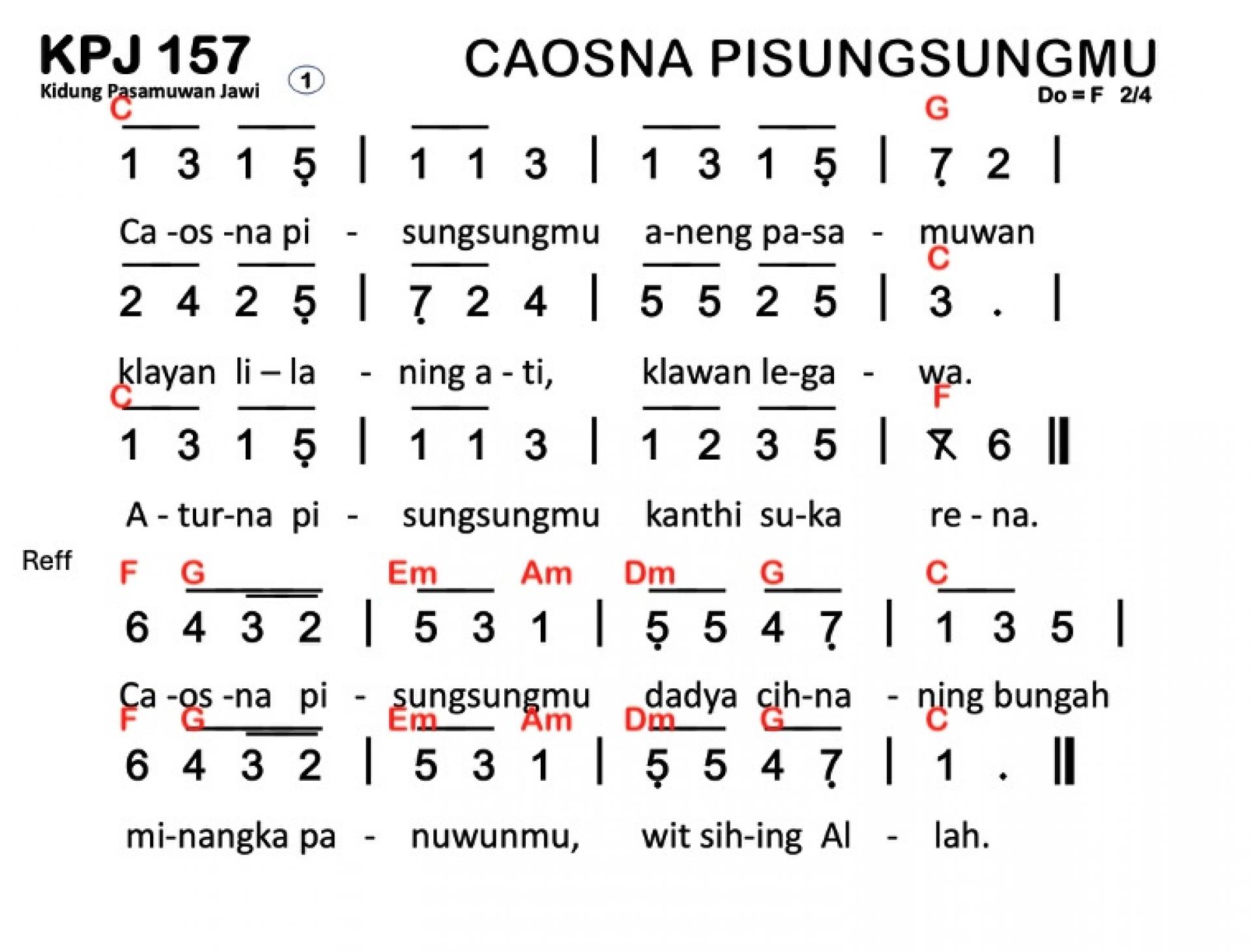 Partitur Chord KPJ 157
