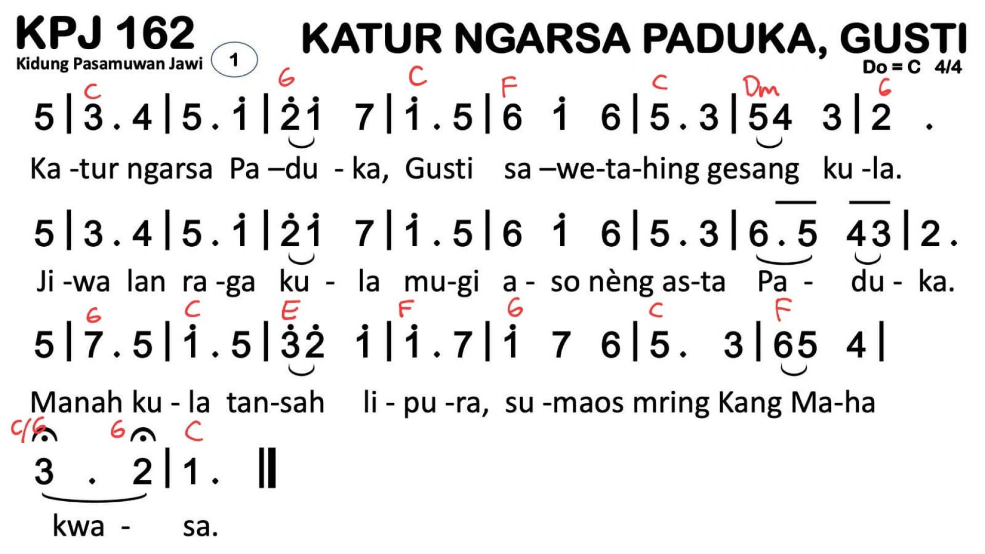 Partitur Chord KPJ 162