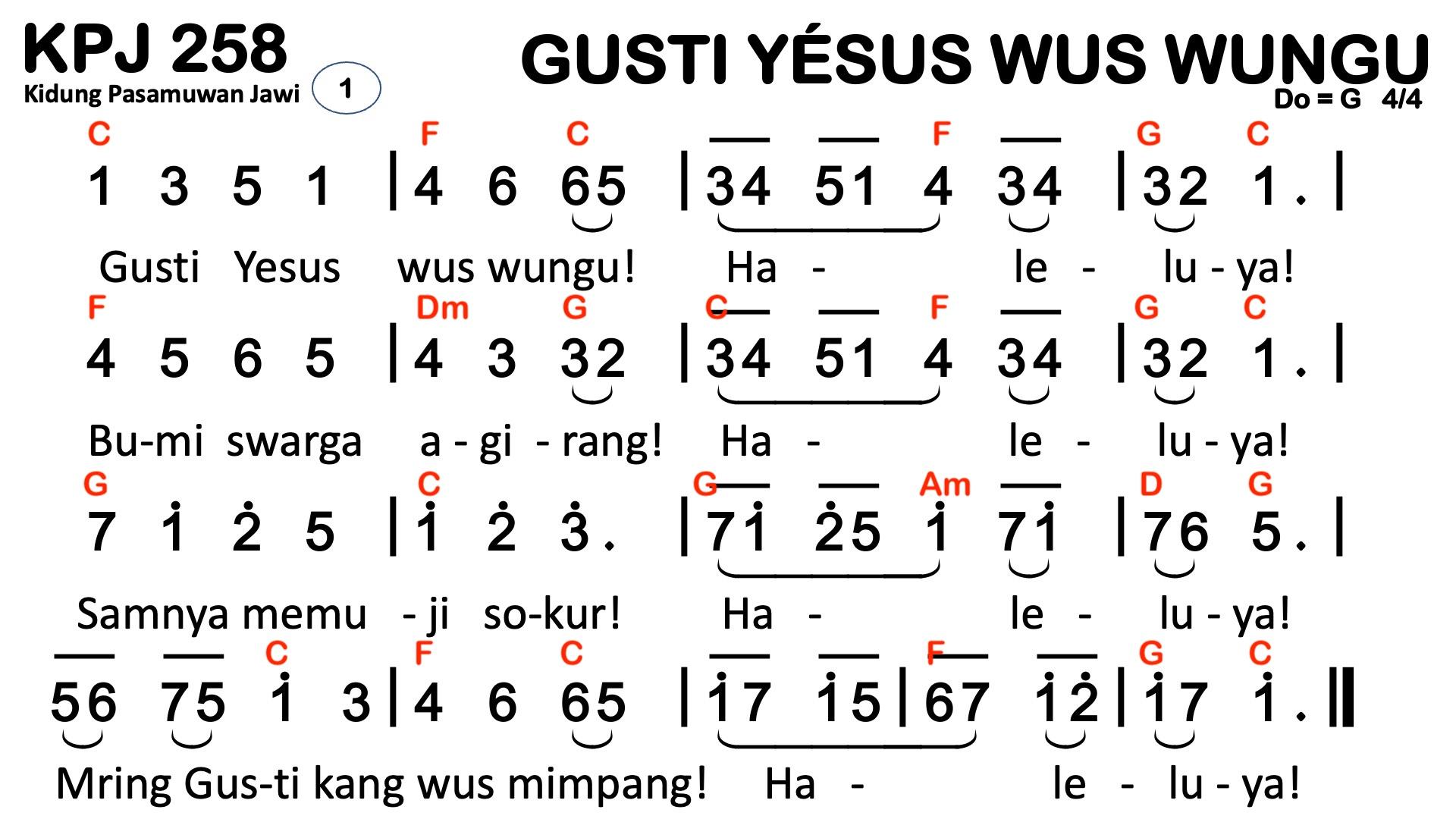 Partitur Chord KPJ 258