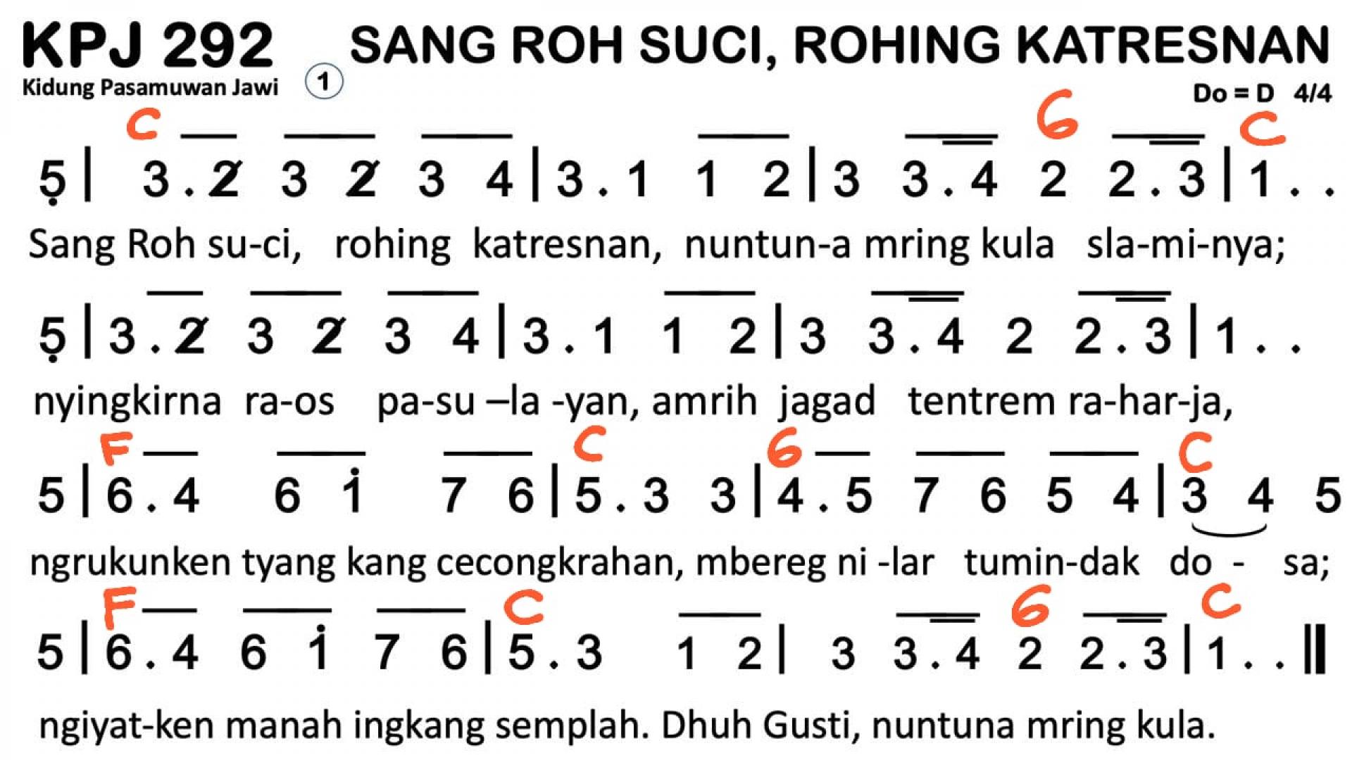 Partitur Chord KPJ 292