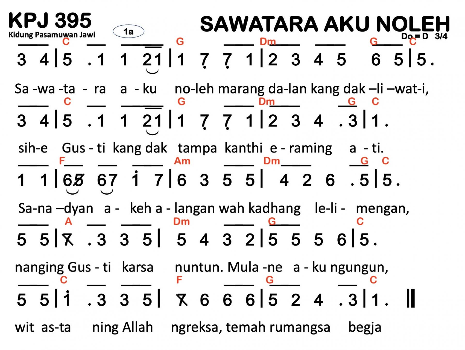 Partitur Chord KPJ 395