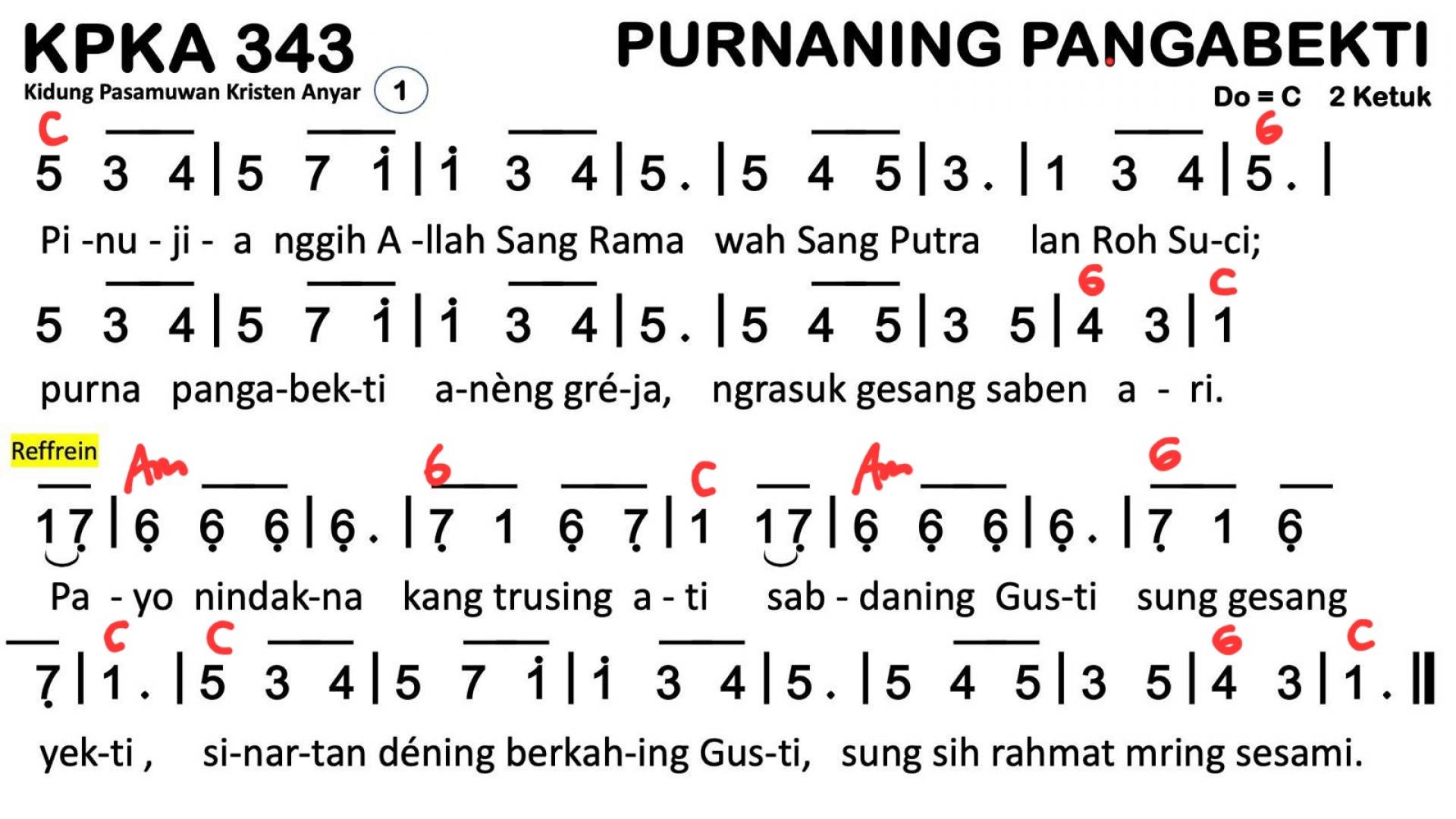 Partitur Chord KPKA 343