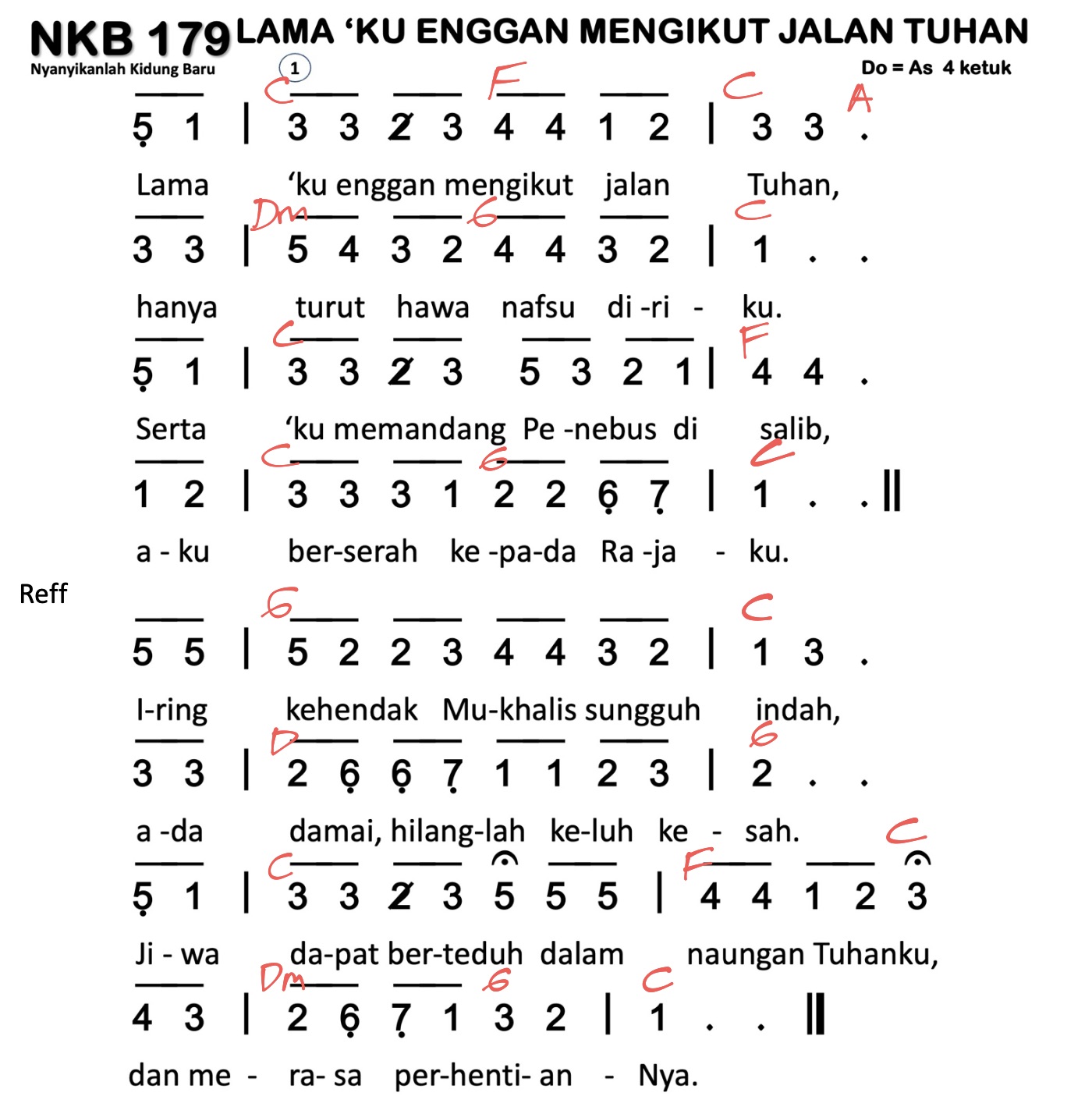 Partitur Chord NKB 179