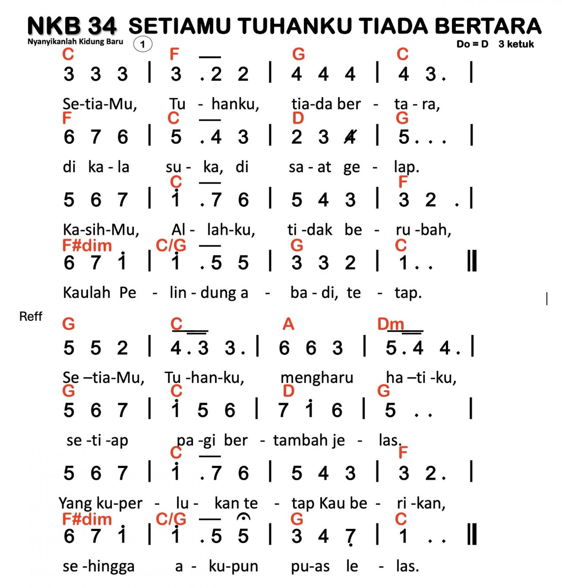 Partitur Chord NKB 34
