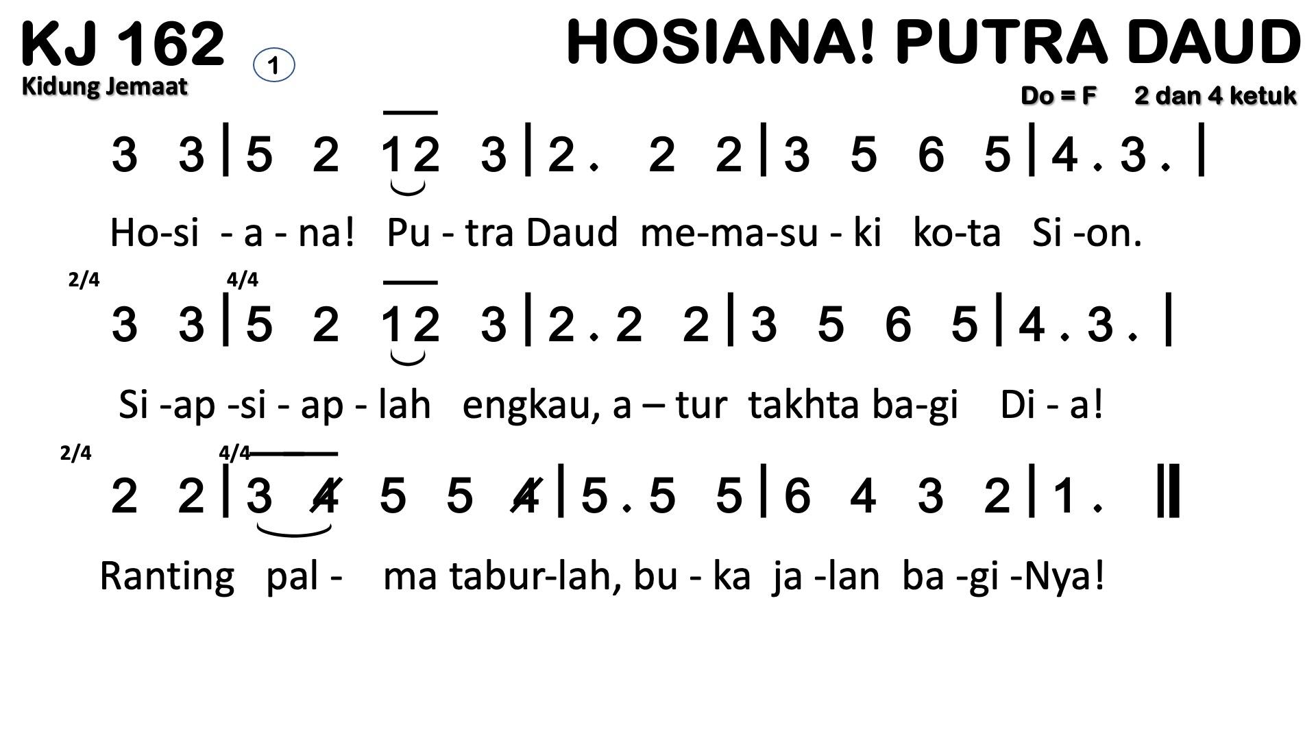 Partitur Polos KJ 162