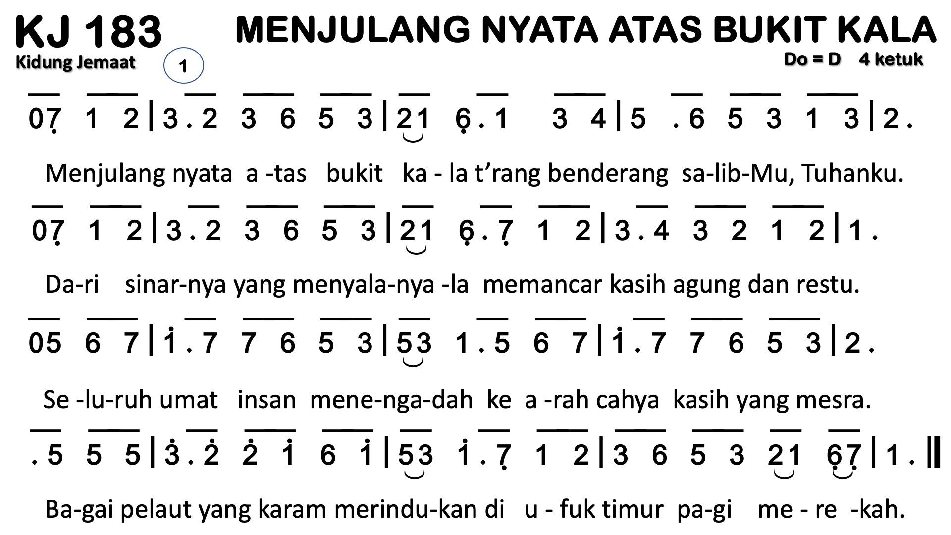 Partitur Polos KJ 183