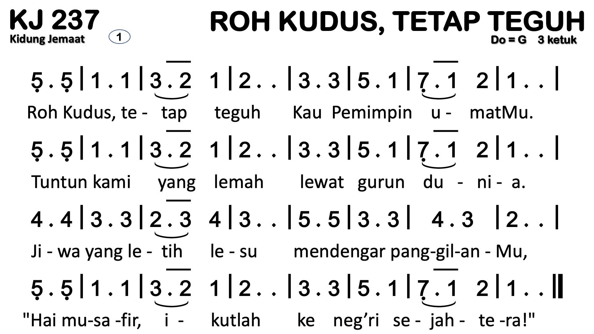 Partitur Polos KJ 237
