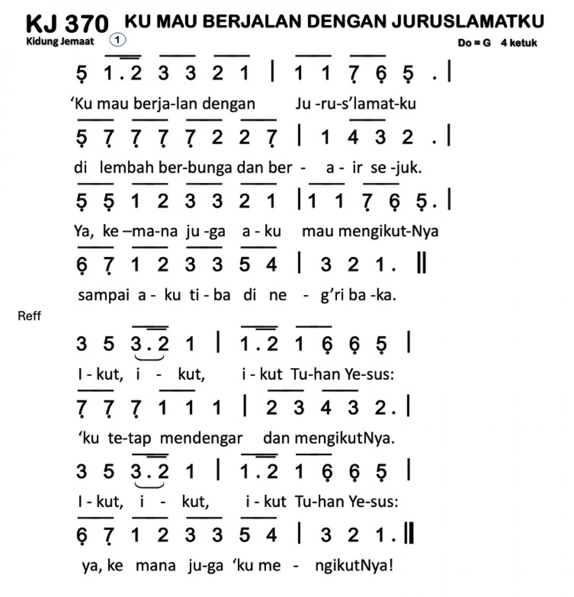 Partitur Polos KJ 370