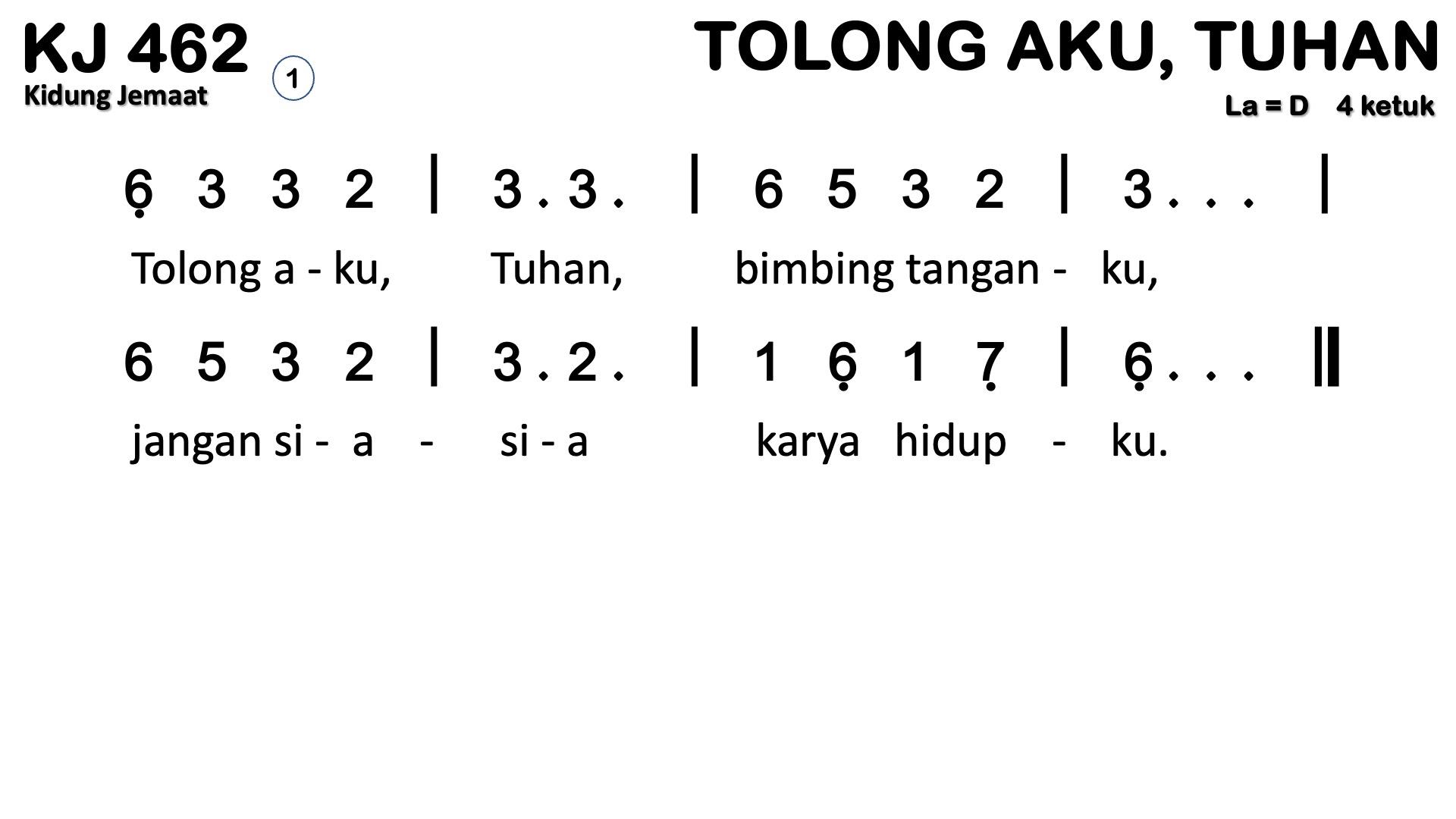 Partitur Polos KJ 462