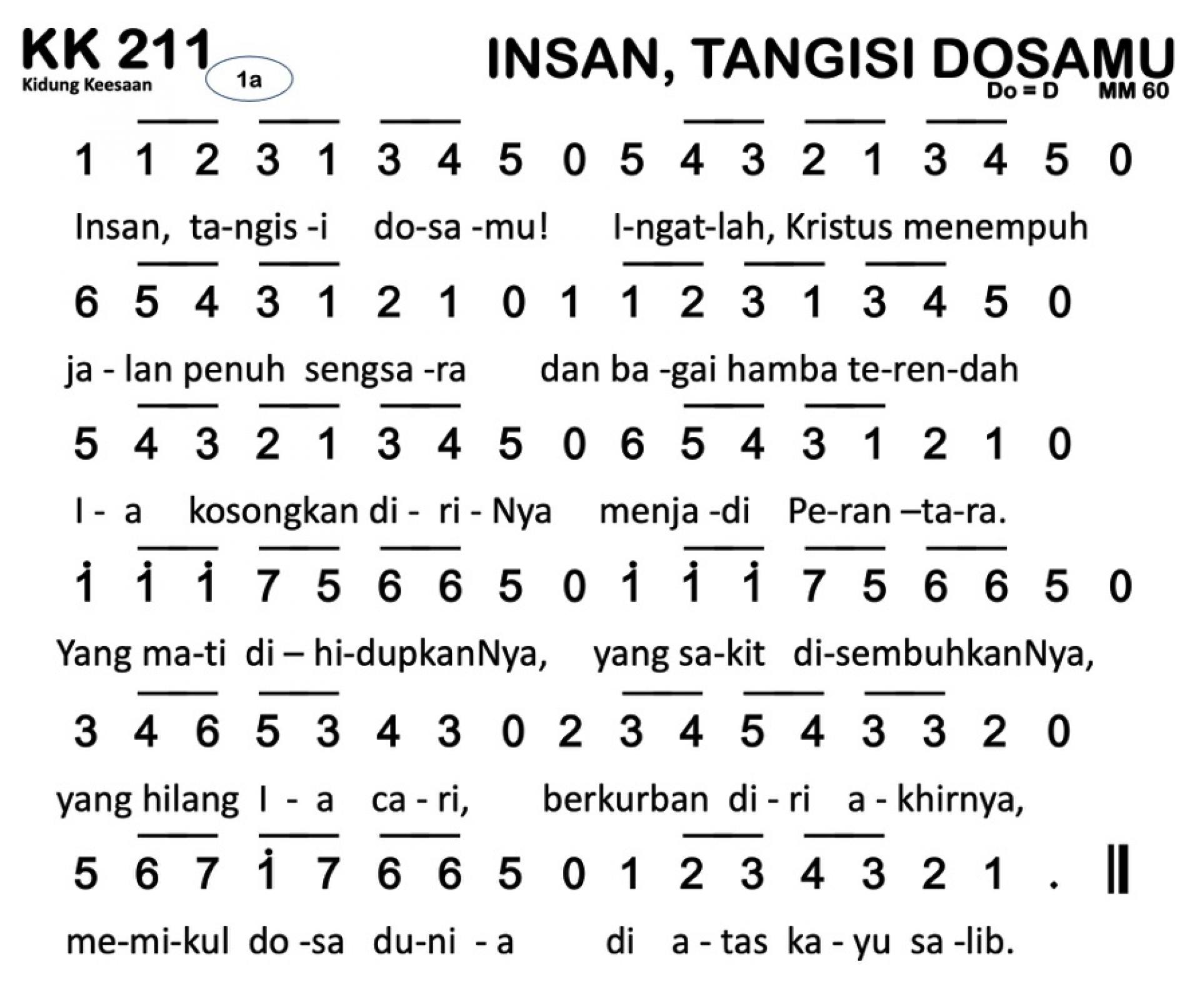 Partitur Polos KK 211