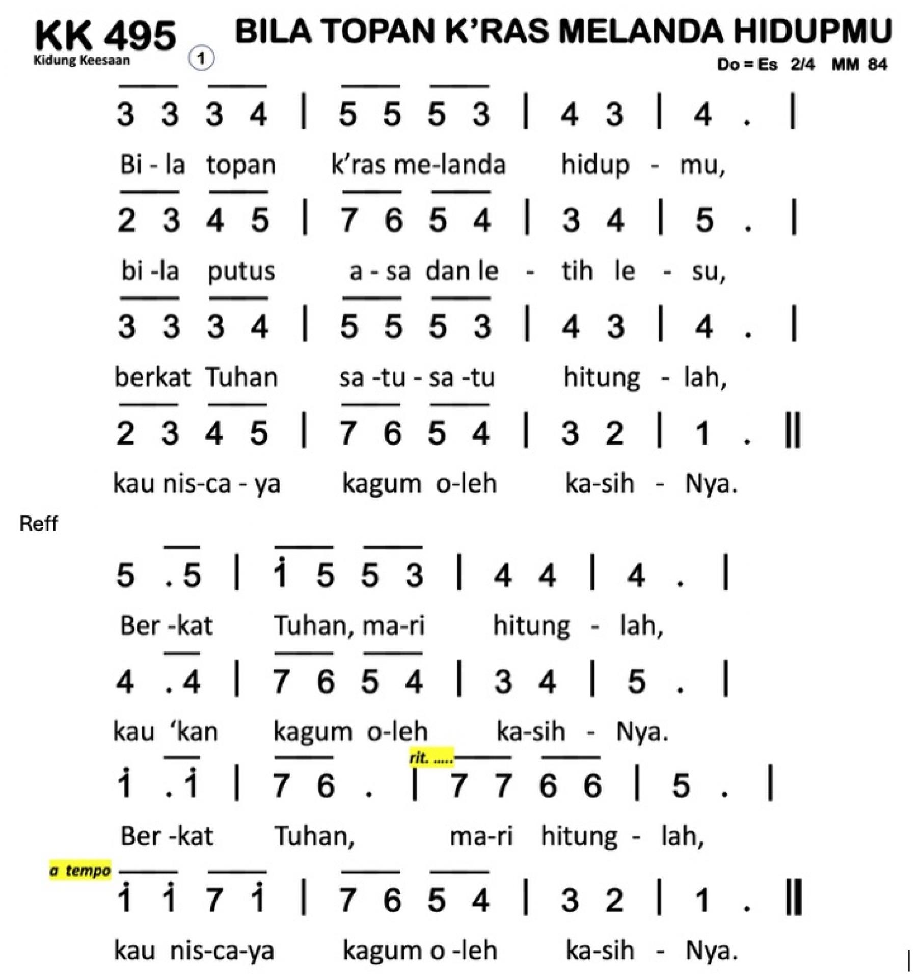 Partitur Polos KK 495