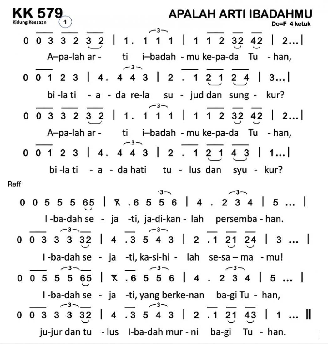Partitur Polos KK 579
