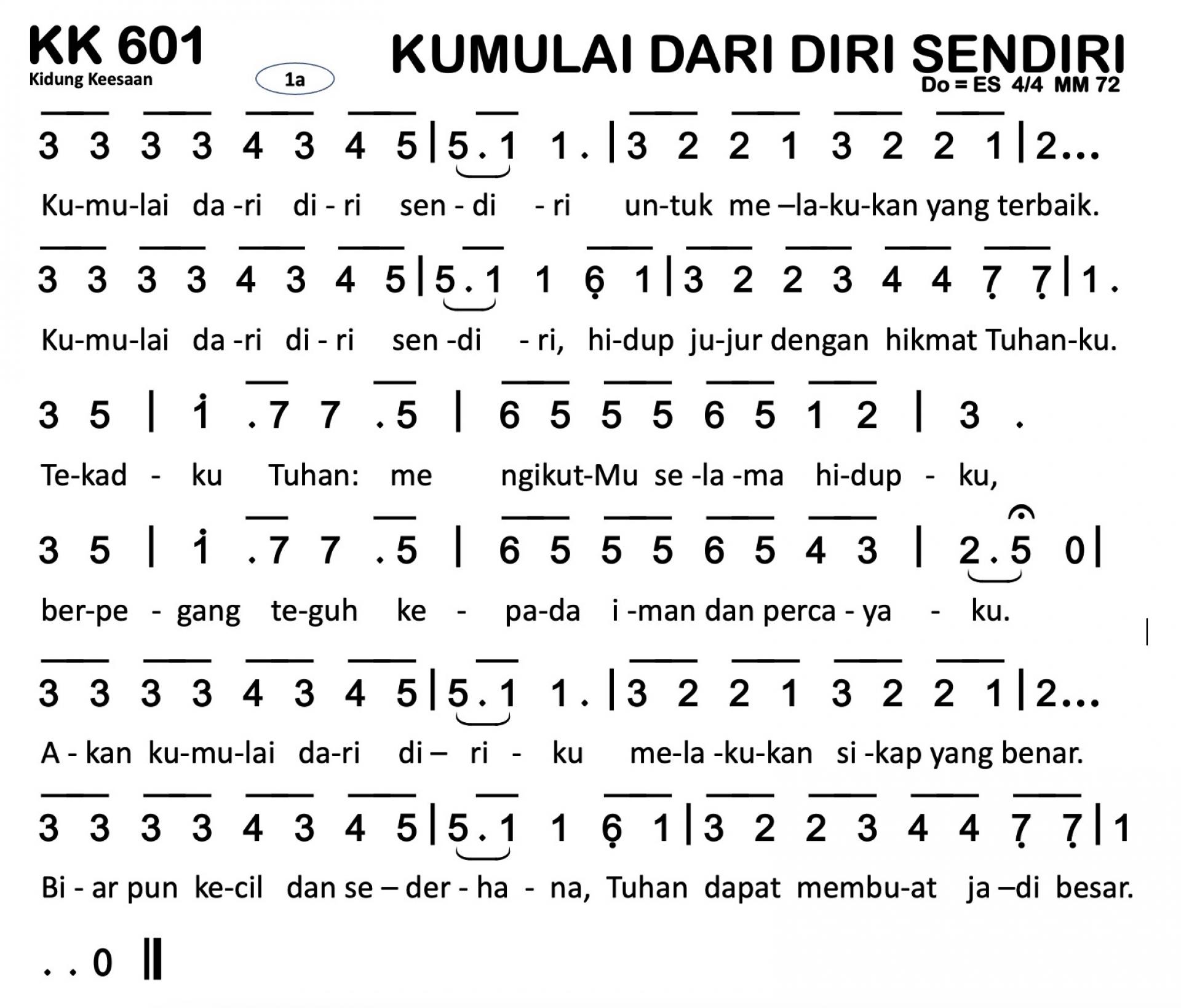 Partitur Polos KK 601