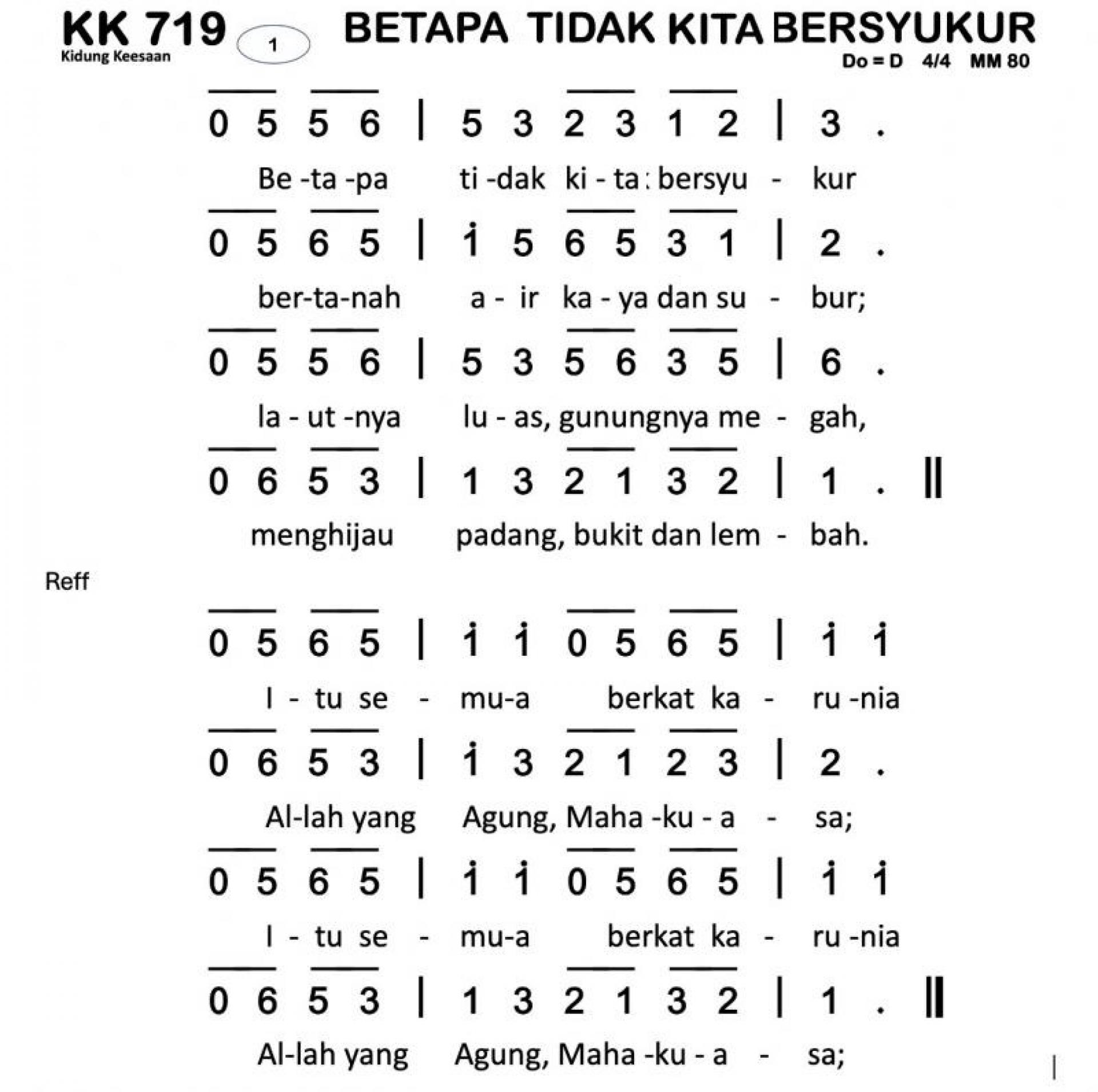 Partitur Polos KK 719