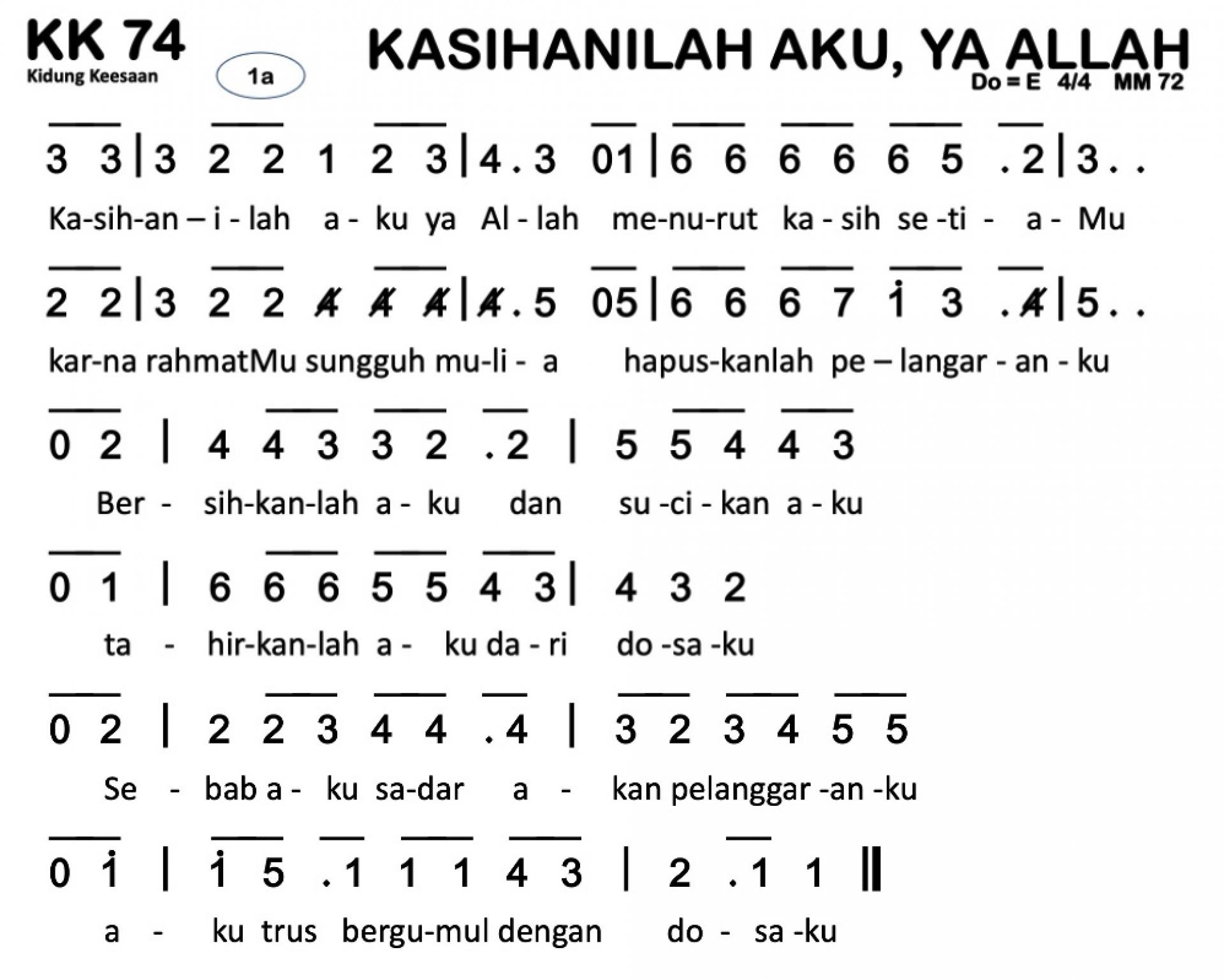 Partitur Polos KK 74