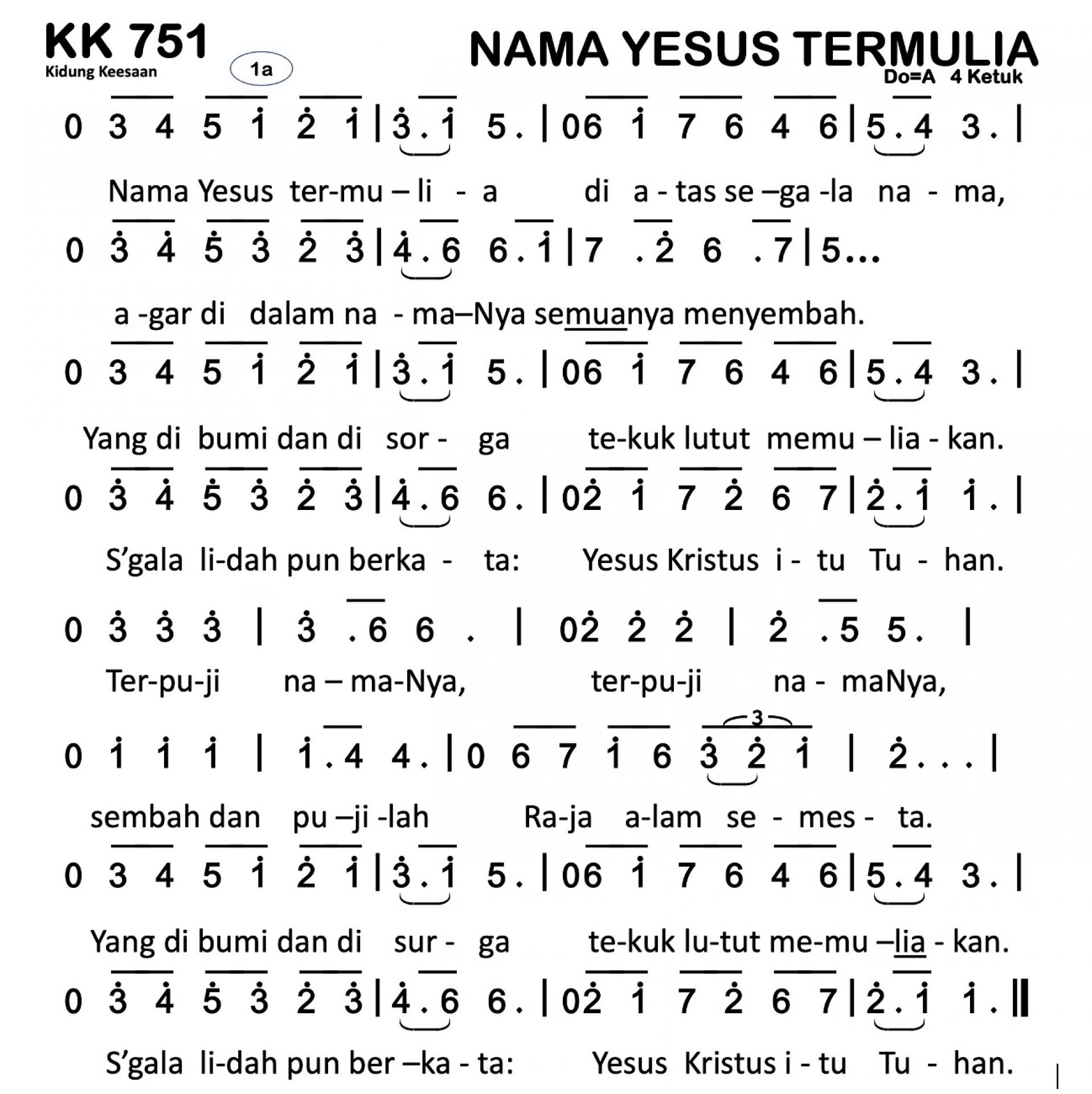 Partitur Polos KK 751