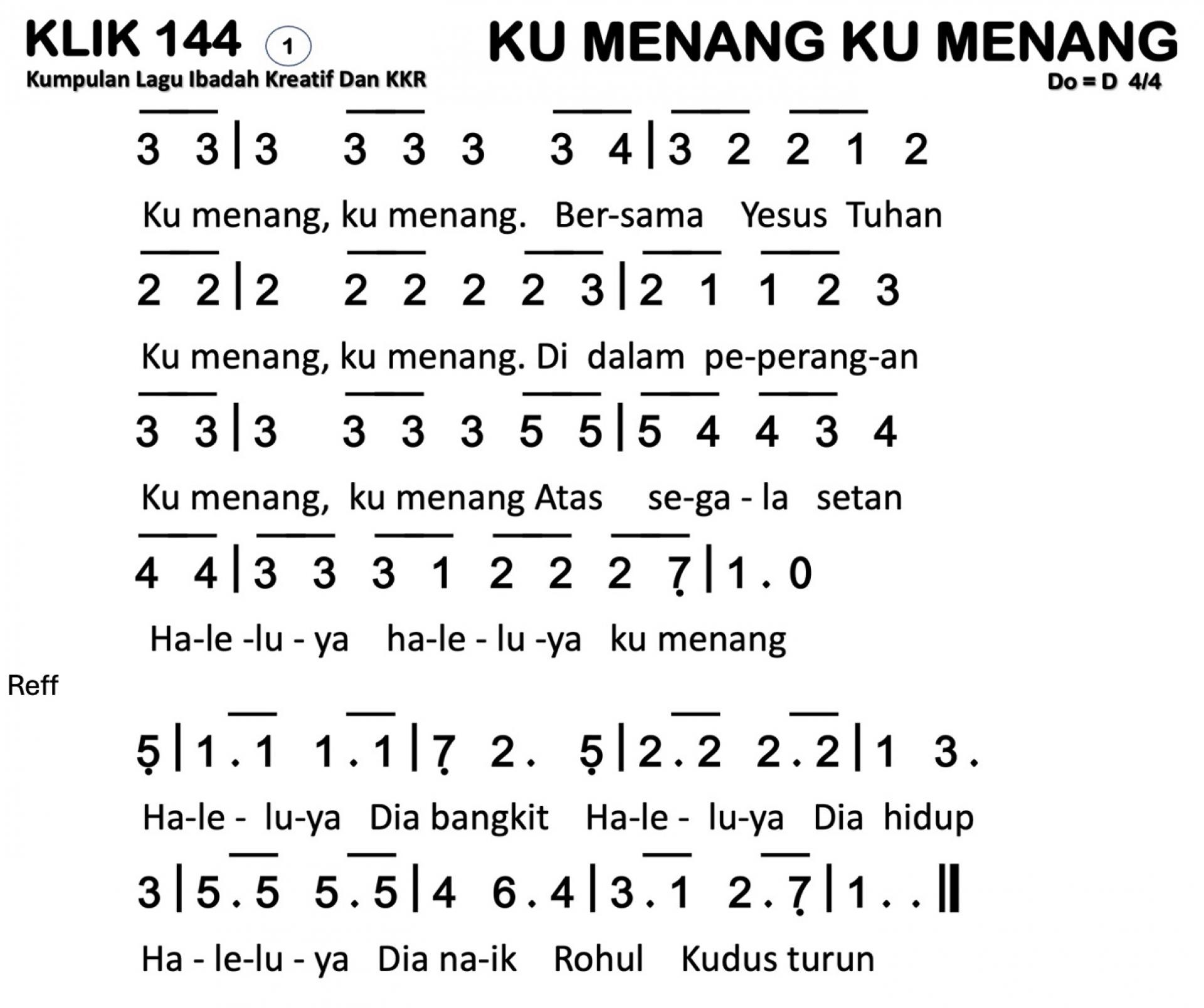 Partitur Polos KLIK 144