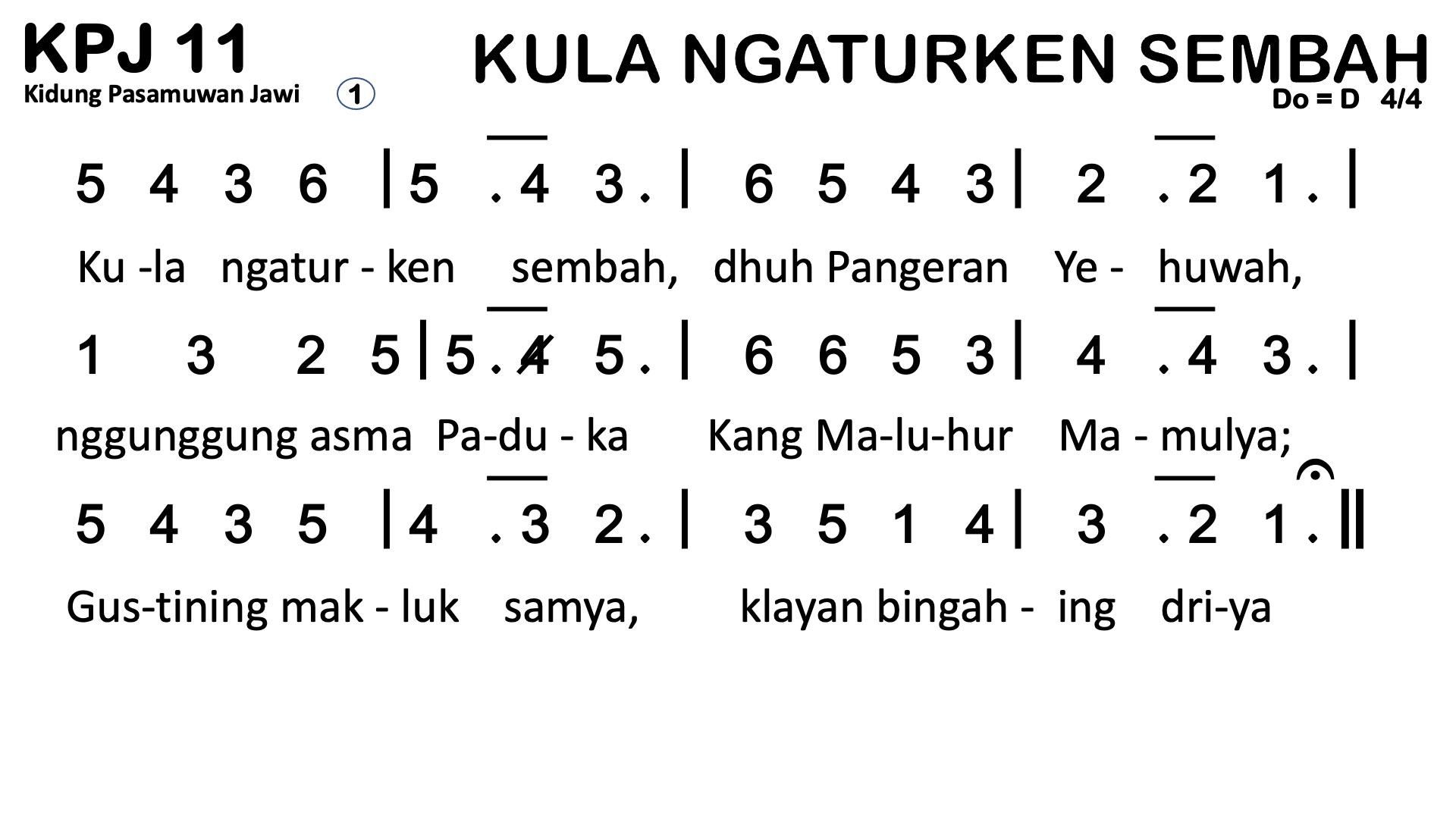 Partitur Polos KPJ 11