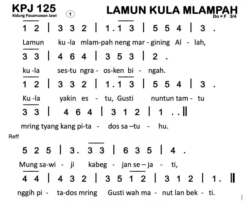 Partitur Polos KPJ 125