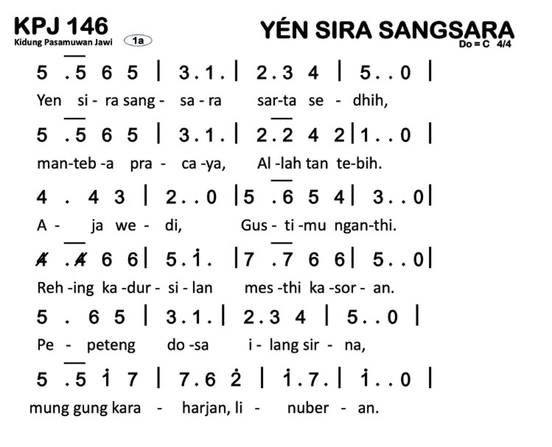 Partitur Polos KPJ 146