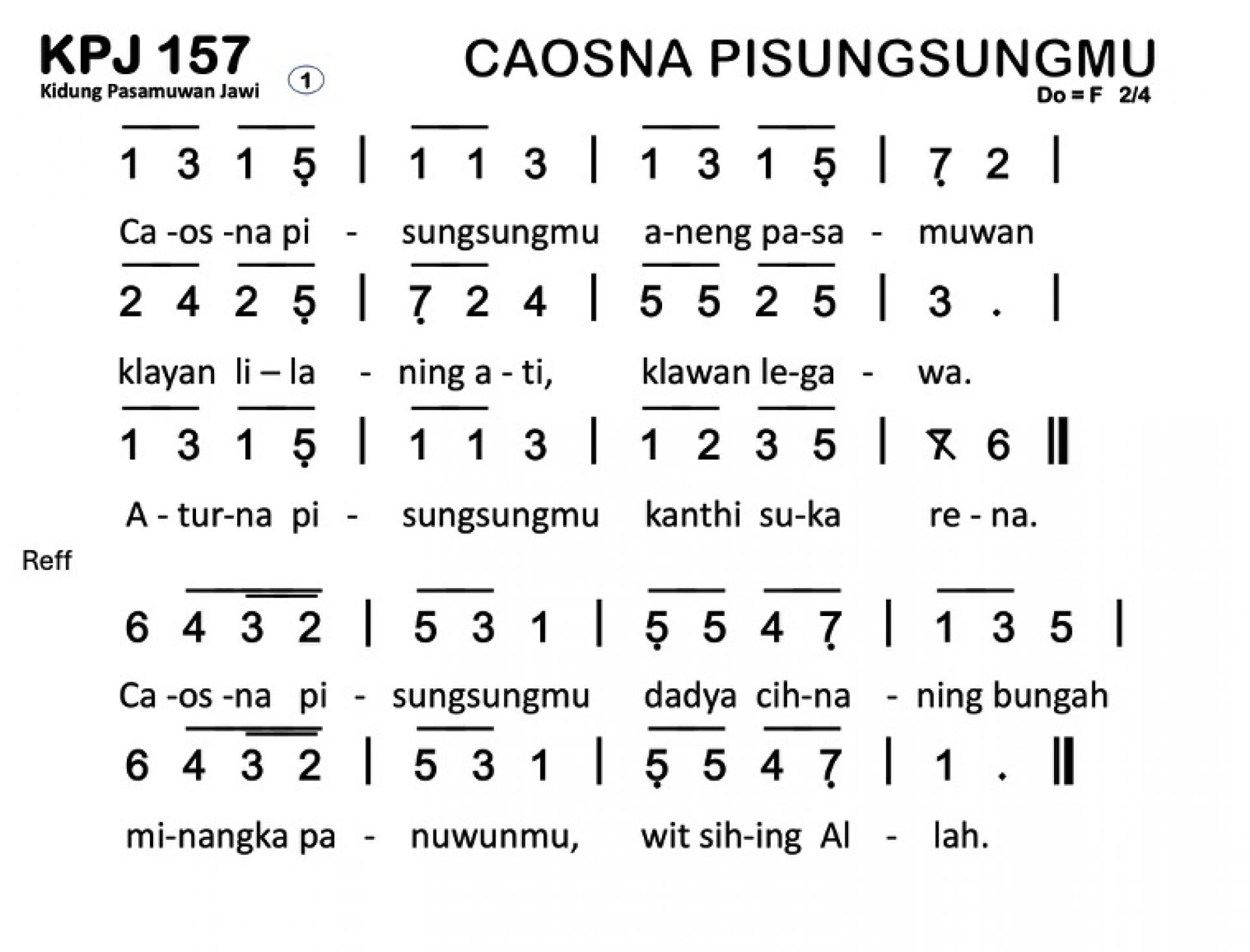 Partitur Polos KPJ 157