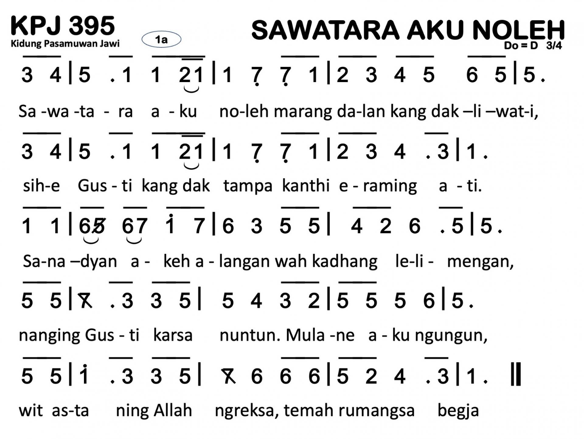 Partitur Polos KPJ 395