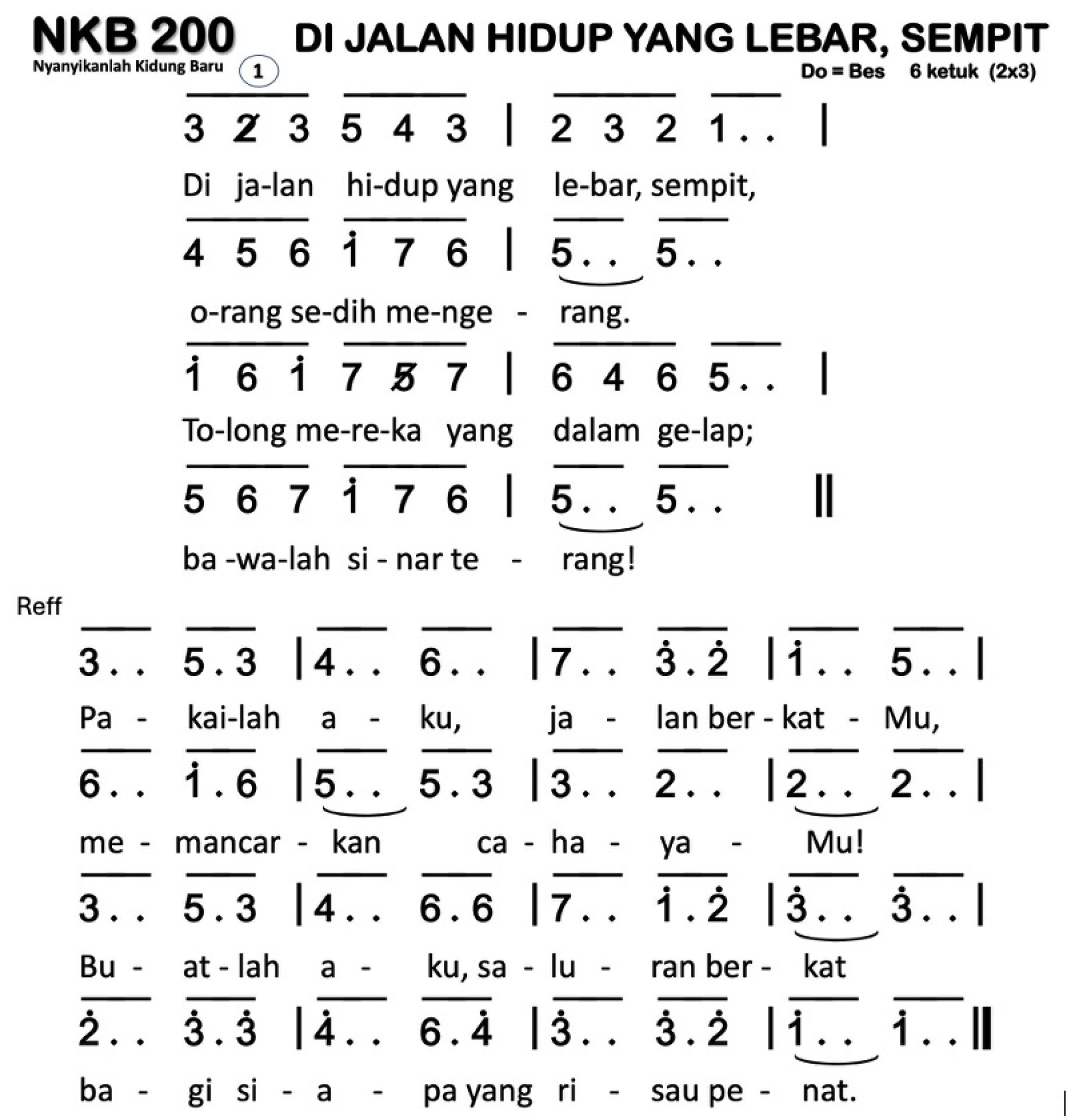 Partitur Polos NKB 200