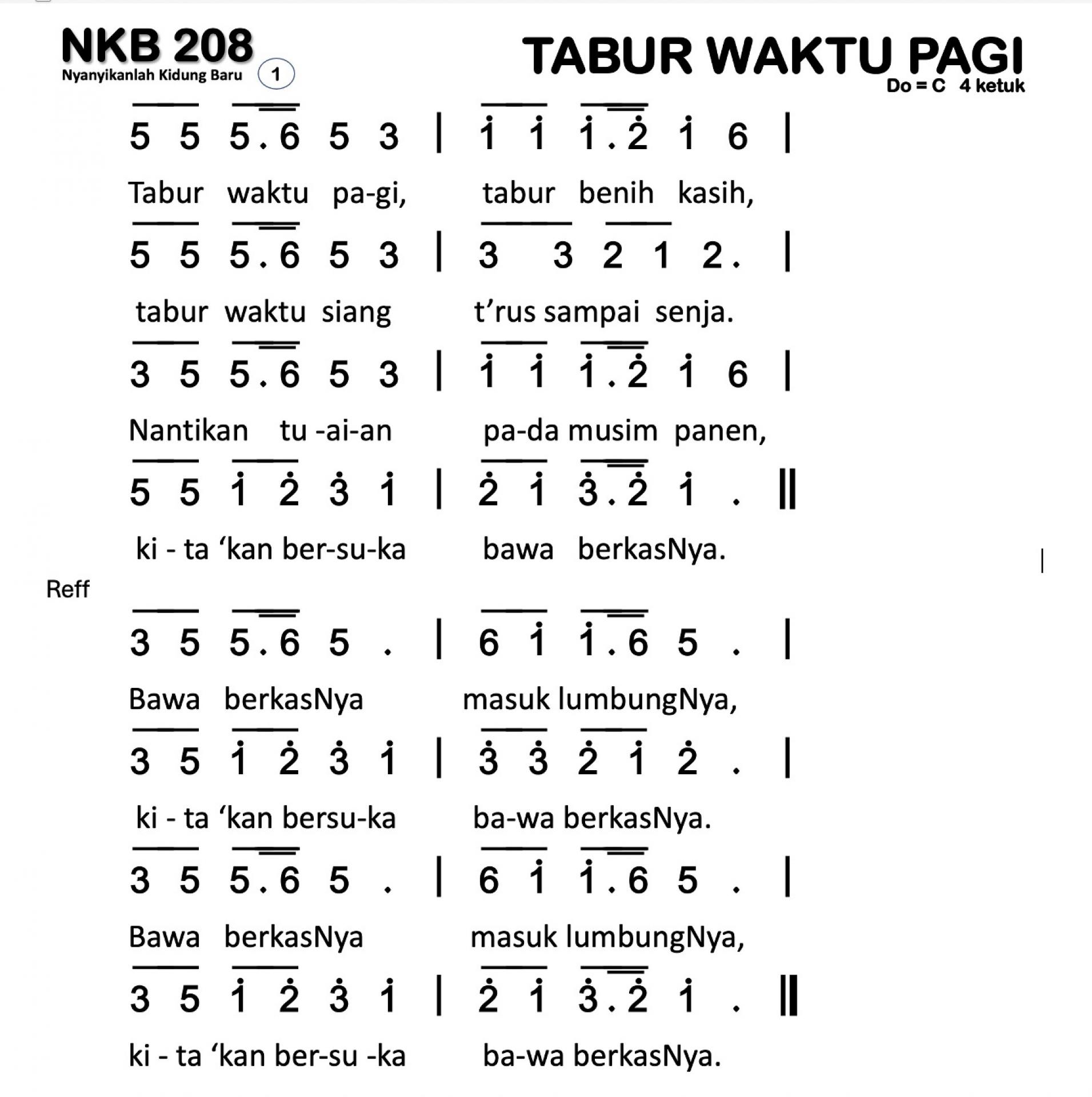 Partitur Polos NKB 208