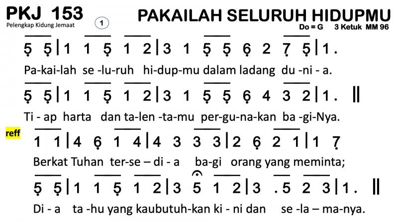 Partitur Polos PKJ 153